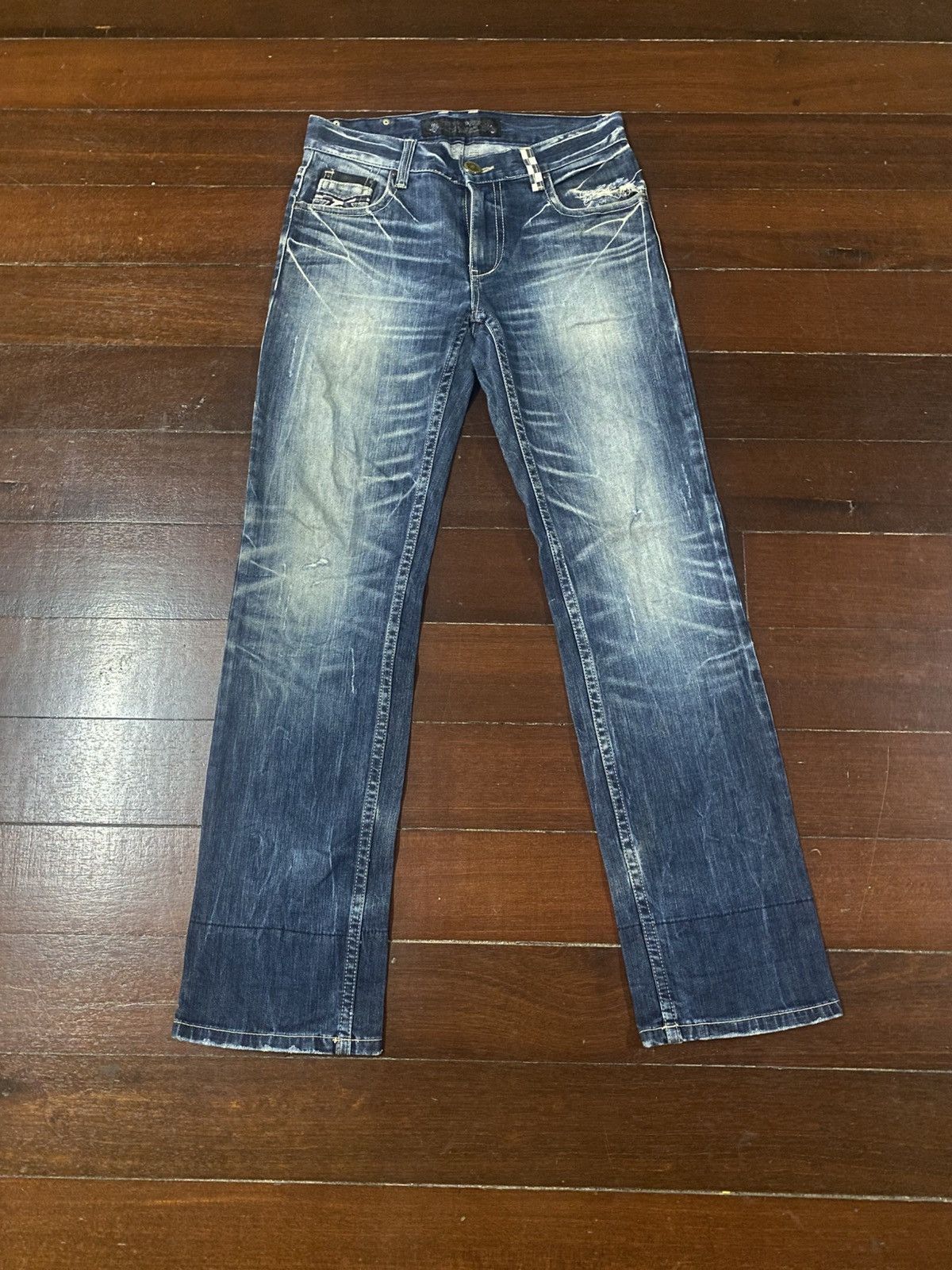 If Six Was Nine Flare Red Papper If six Was Nine Style Buckle Back Denim ☠️🎌 Size US 34 / EU 50 - 1 Thumbnail