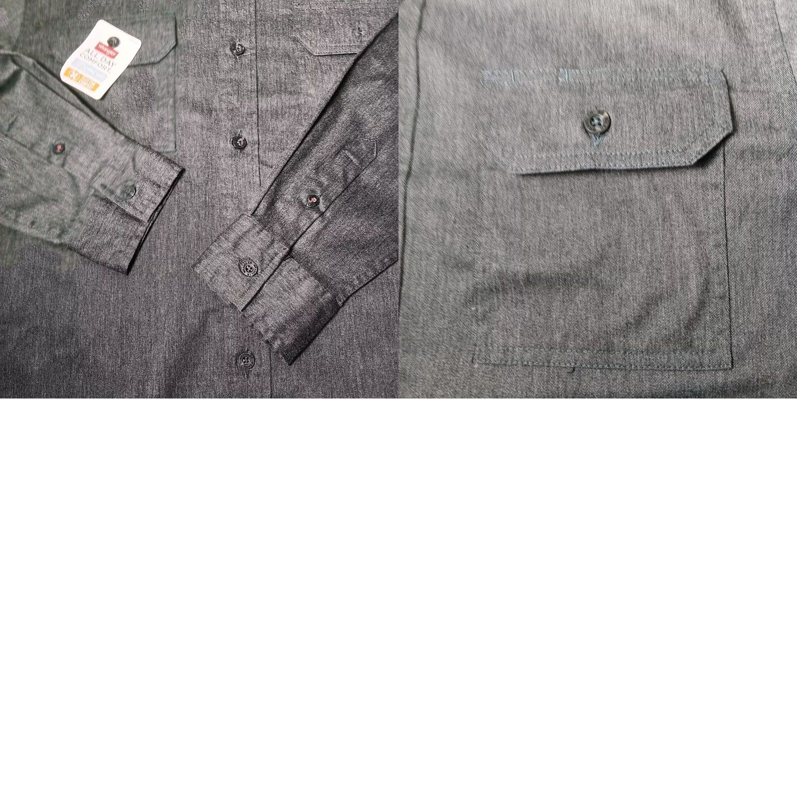 Wrangler Wrangler Shirt M Long Sleeve Gray Flex Woven Button Up Workwear New Size US M / EU 48-50 / 2 - 9 Thumbnail