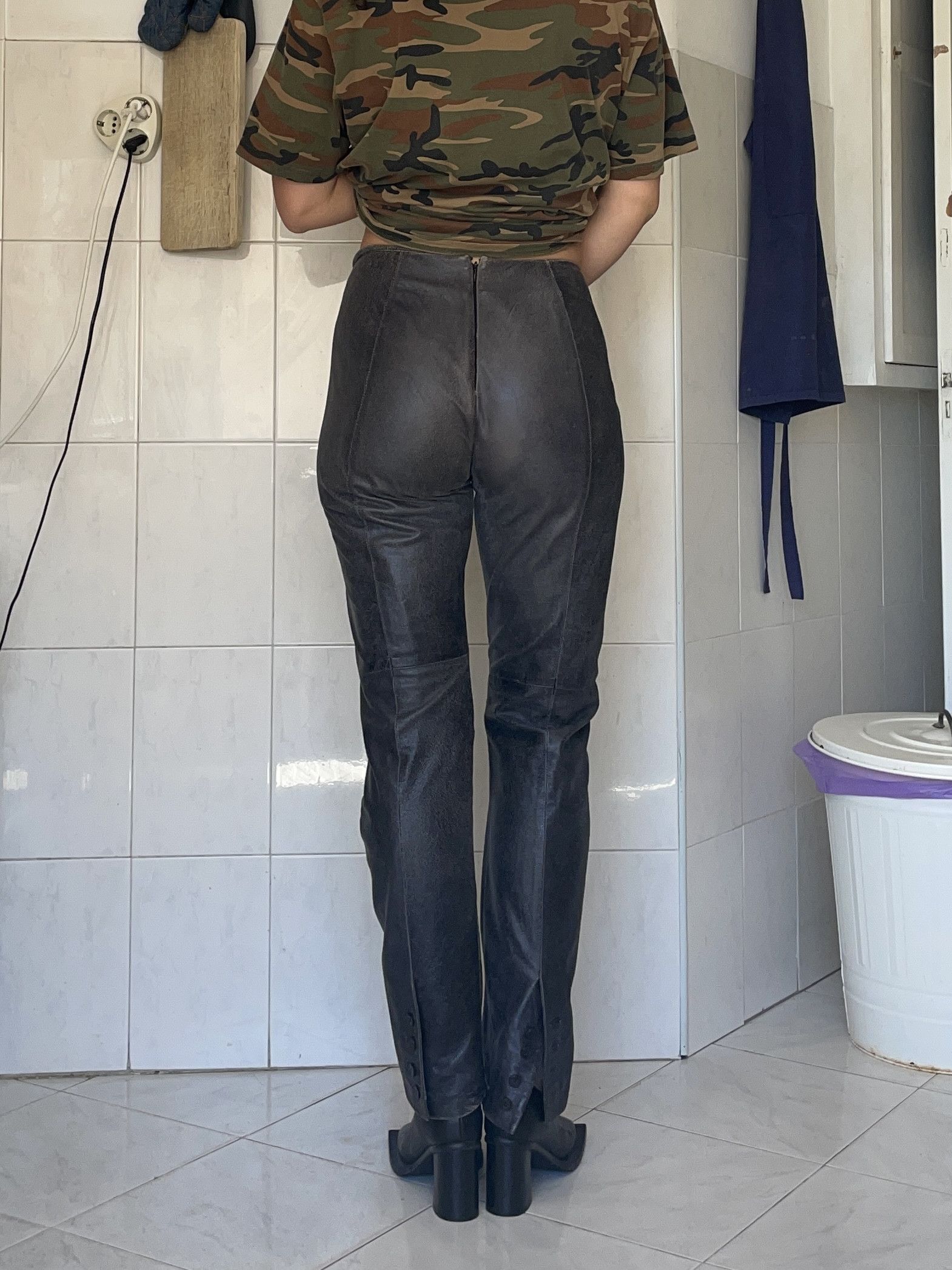 Jean Paul Gaultier Archive lamb leather JPG pants Size 32" / US 10 / IT 46 - 1 Thumbnail