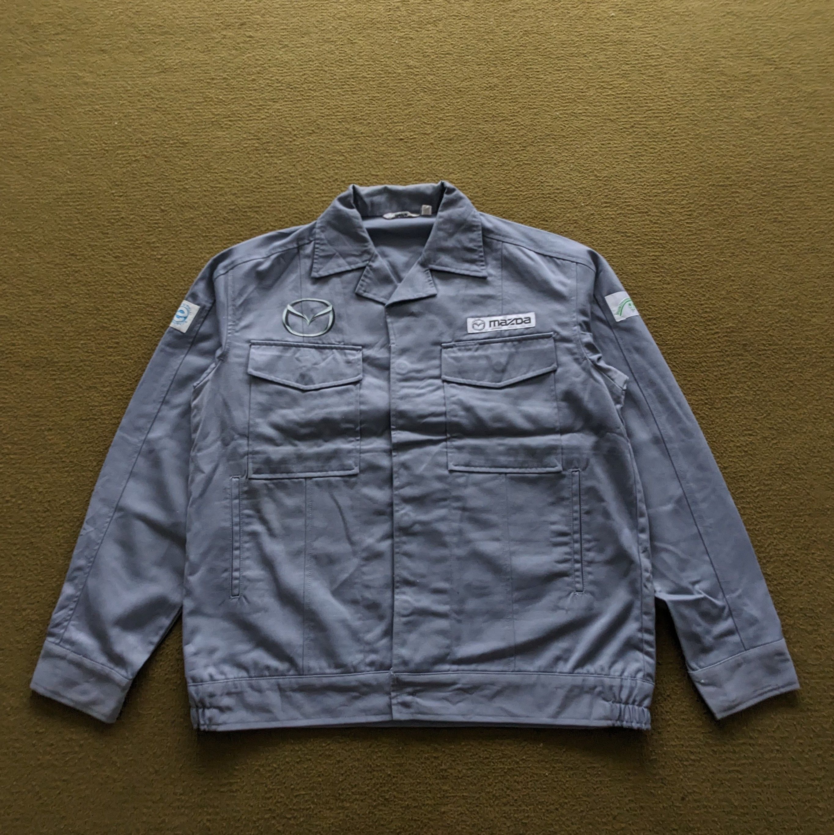 Vintage Vintage MAZDA Japanese Motorsports Uniform Workers Jacket Size US L / EU 52-54 / 3 - 3 Thumbnail