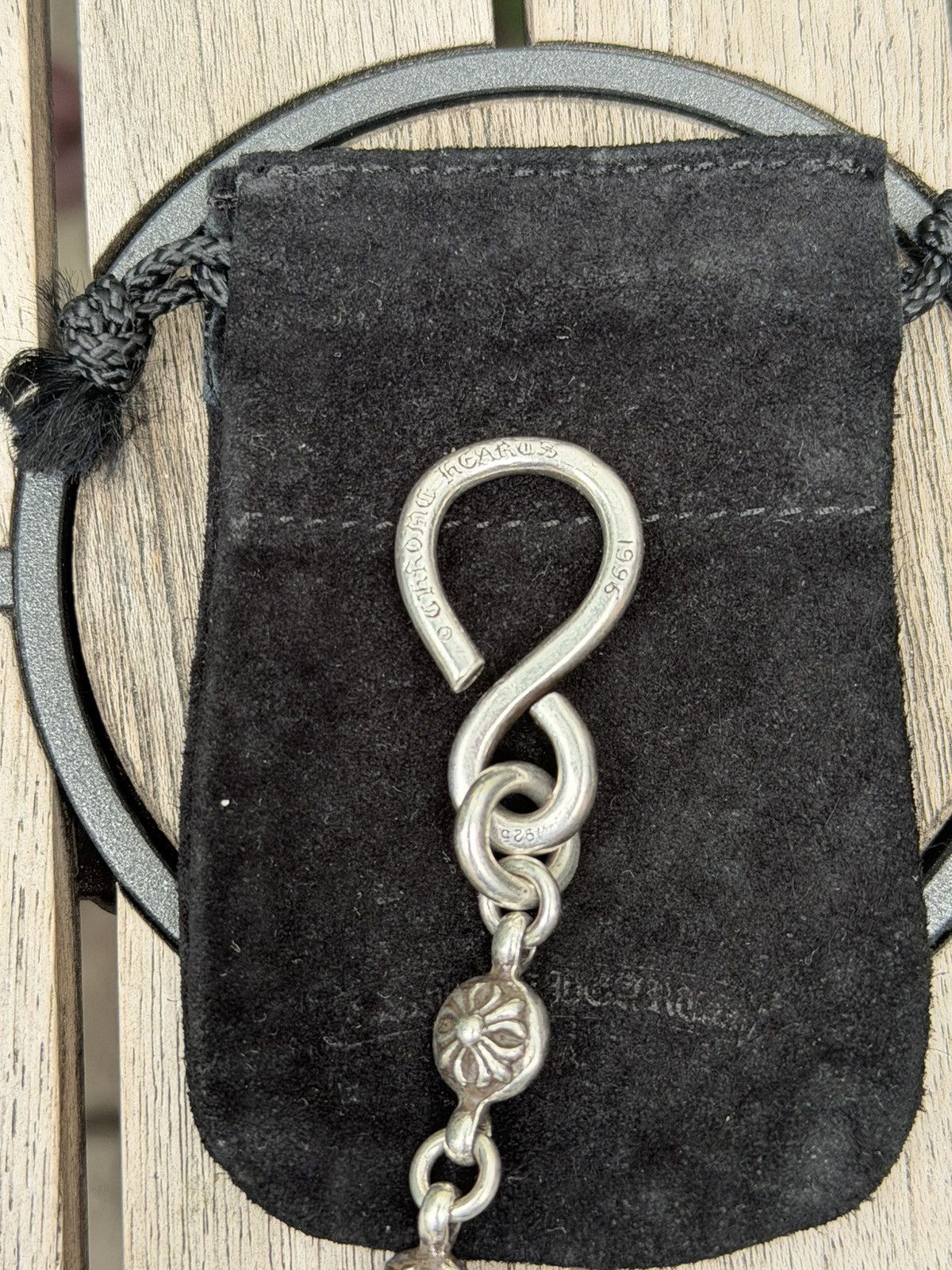 Chrome Hearts Chrome Hearts Sterling Silver Floral Cross Wallet Chain Size ONE SIZE - 11 Thumbnail