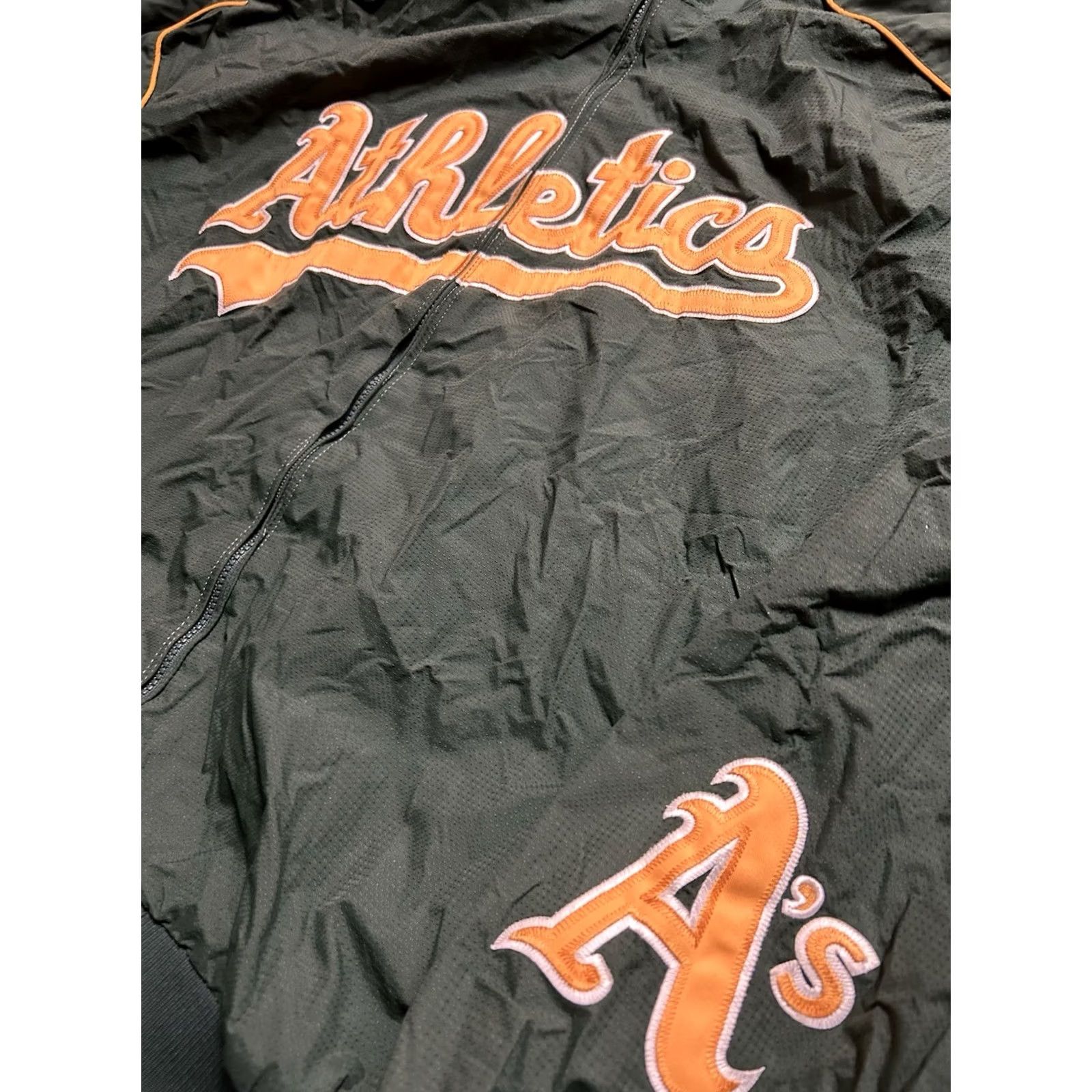 Vintage VINTAGE Majestic Oakland Athletics A's Dugout Jacket Mens XXL Zip Up 80s 90s Windbreaker Green Size US XXL / EU 58 / 5 - 3 Thumbnail