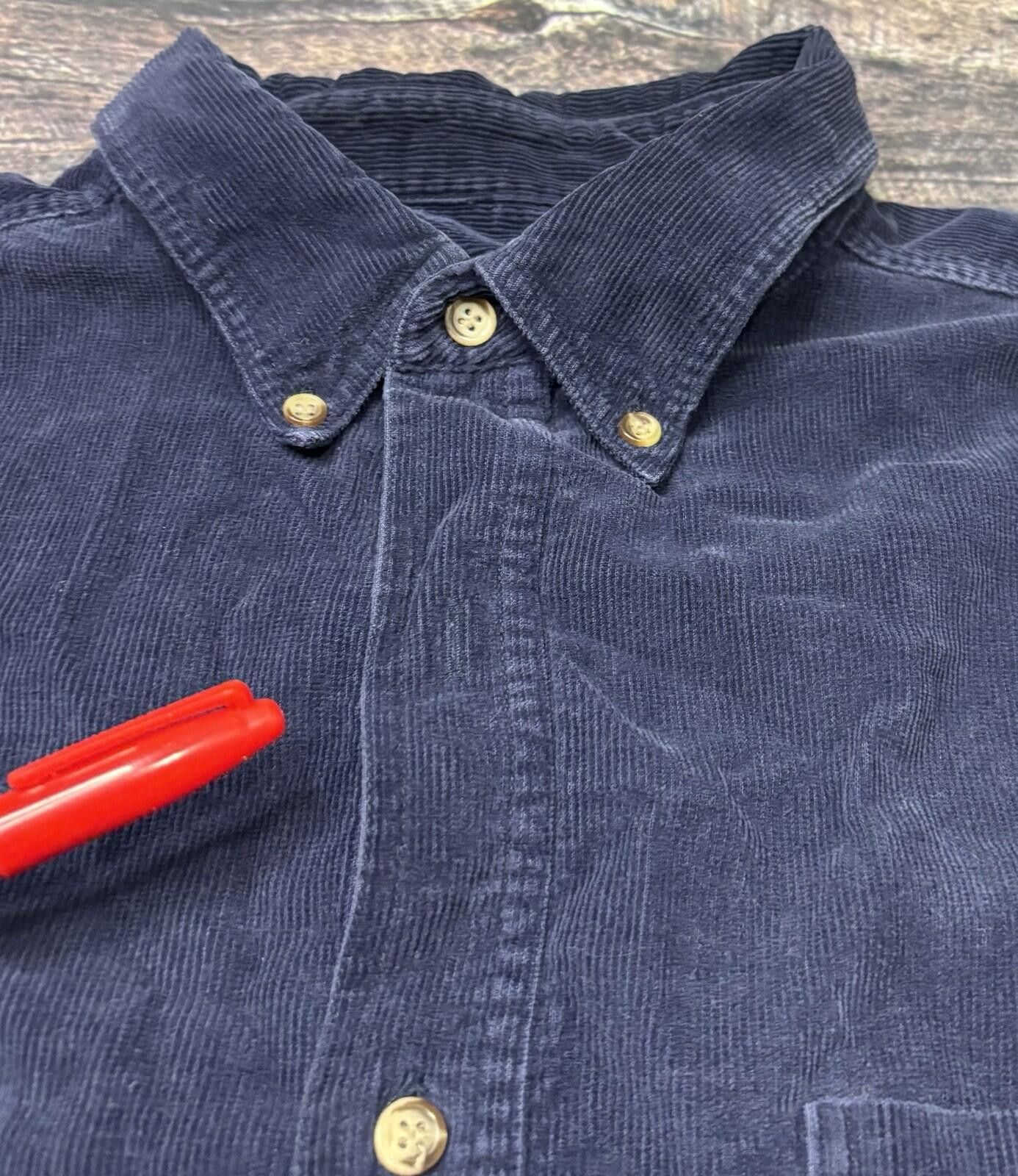 Northwest Territory VTG Northwest Territory Shirt Mens 2XL Corduroy Blue Cotton Size US XXL / EU 58 / 5 - 5 Thumbnail