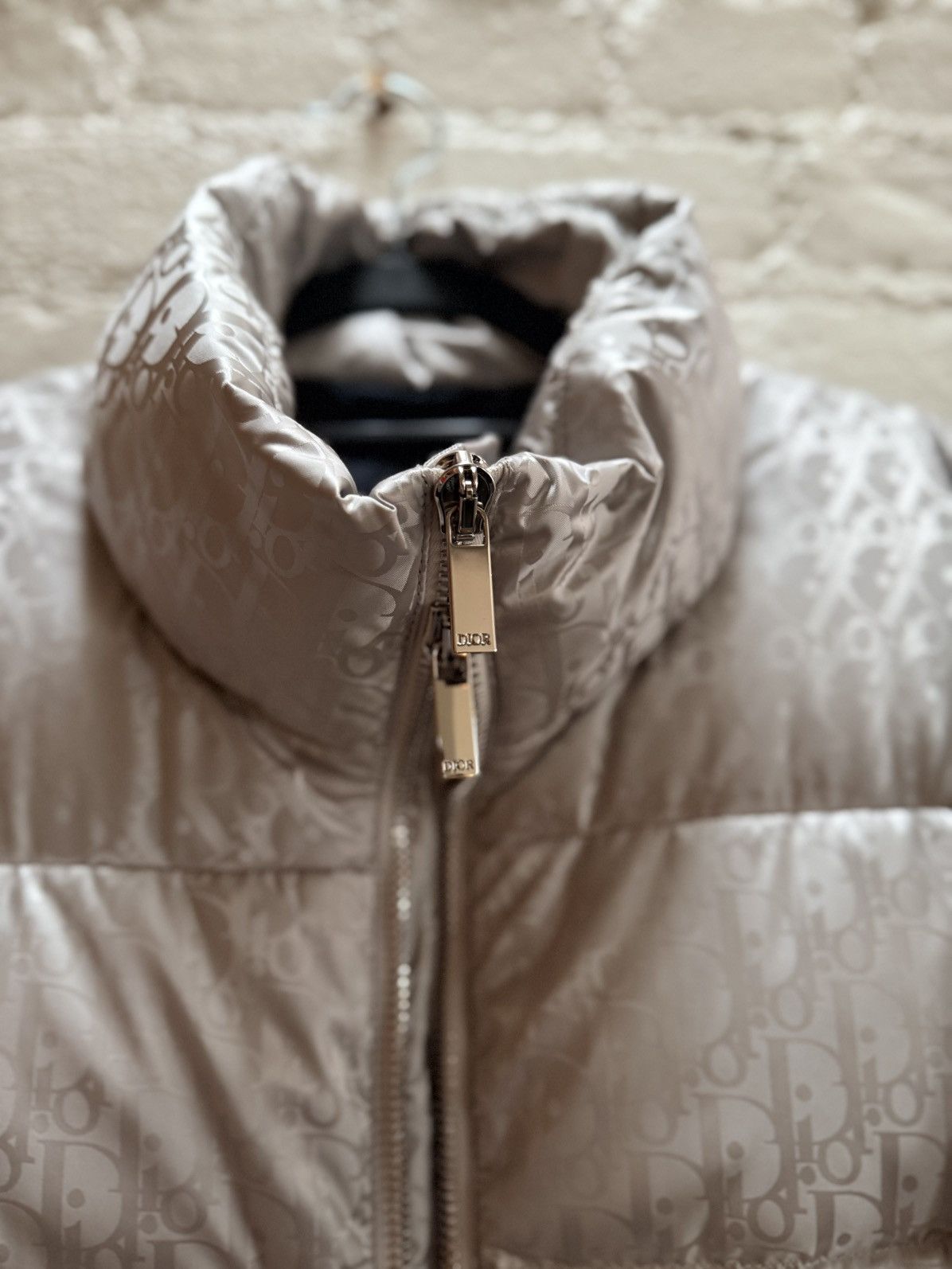 Dior FW21 Pearl Oblique Puffer Jacket Size US L / EU 52-54 / 3 - 3 Thumbnail