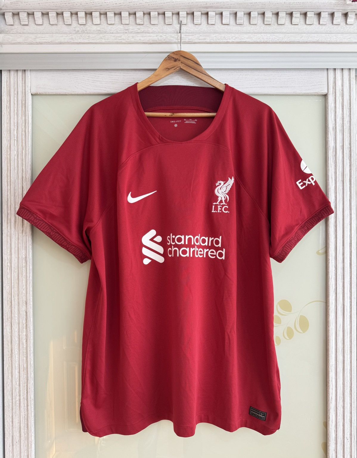 Nike Liverpool 2022-2023 Home Soccer Jersey Football Kit Shirt Size US XXL / EU 58 / 5 - 1 Thumbnail