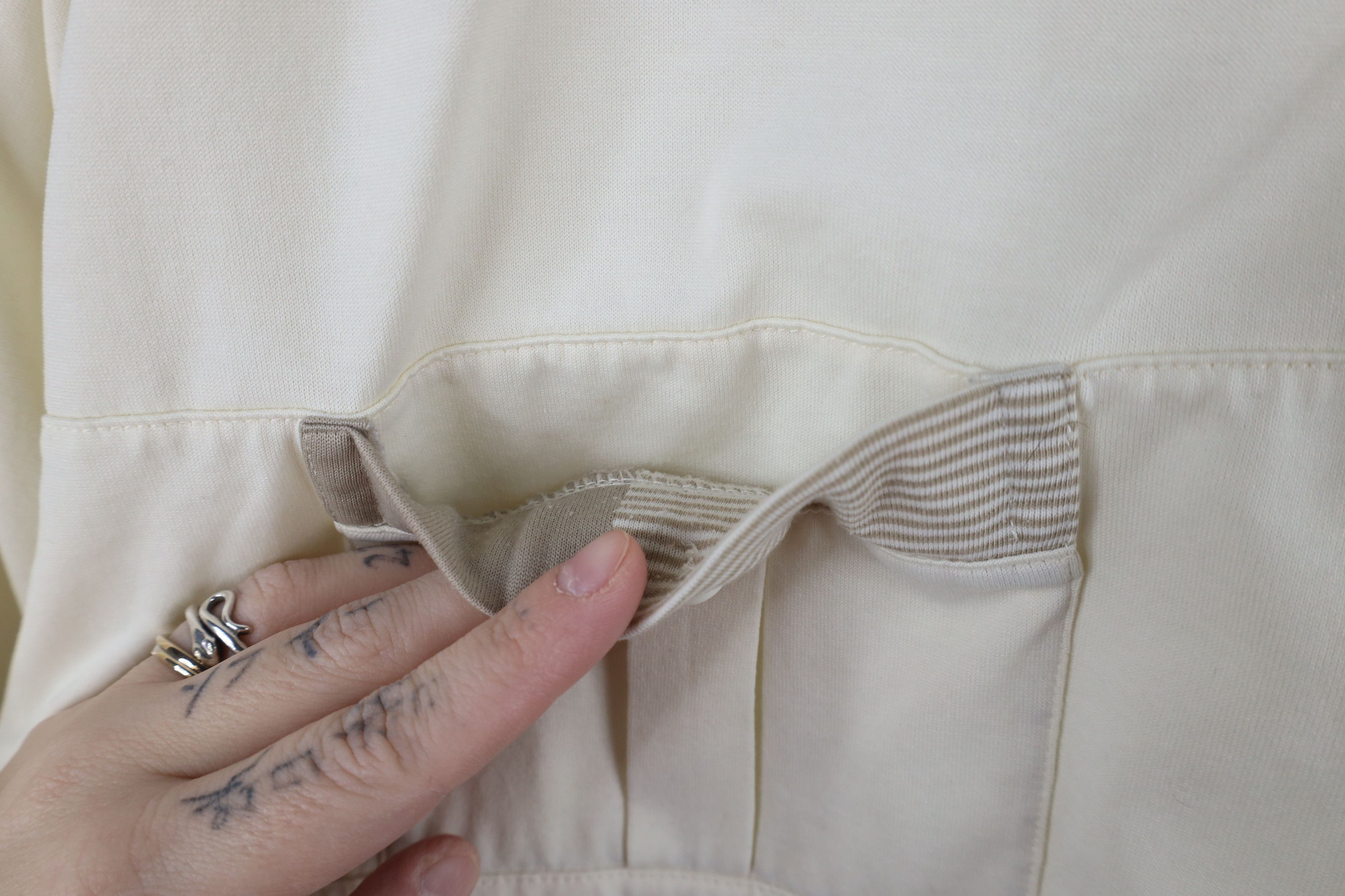 Vintage Vintage 90s Streetwear Collared Pullover Polo Shirt Cream Size US L / EU 52-54 / 3 - 6 Thumbnail