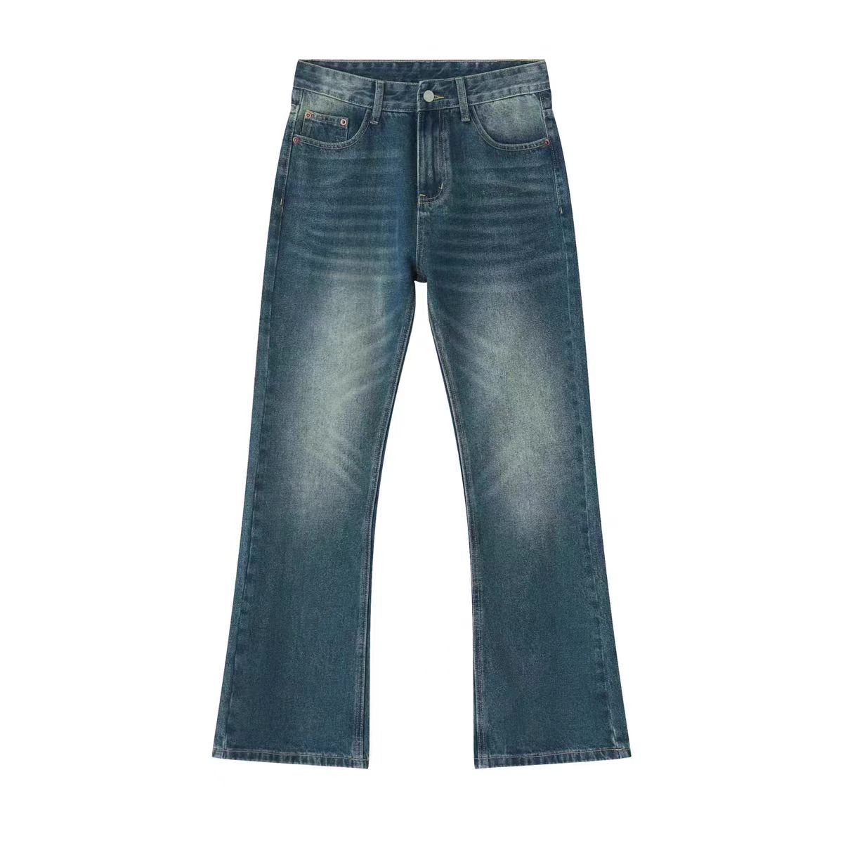 Japanese Brand × Jean Vintage washed high street micro flare jeans Size US 32 / EU 48 - 6 Thumbnail