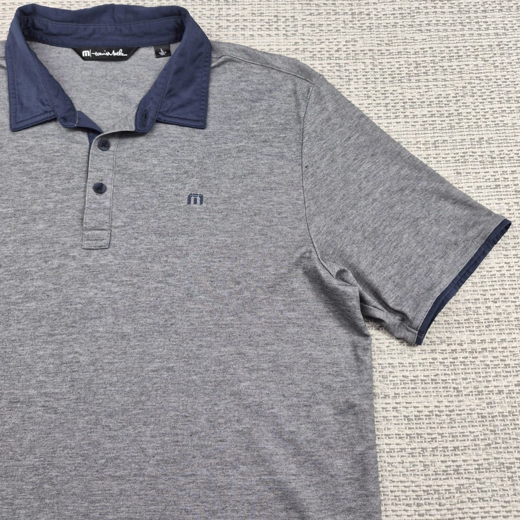 TravisMathew TravisMathew Polo Golf Shirt Mens Large Gray Pima Cotton Blend Casual Knit Shirt Size US L / EU 52-54 / 3 - 2 Thumbnail