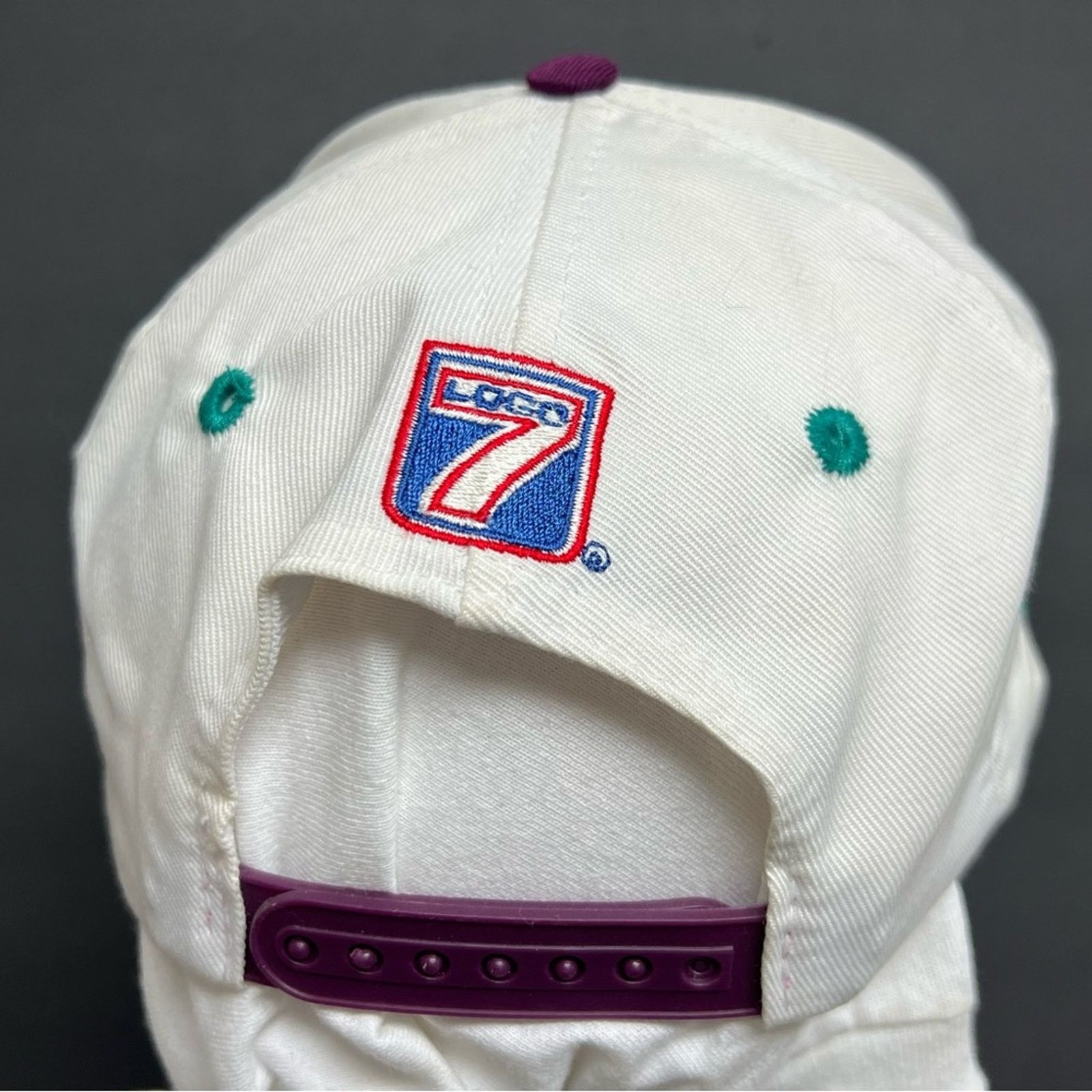Logo 7 Vintage Mighty Ducks Spellout Logo 7 Snapback Hat DEADSTOCK Size ONE SIZE - 4 Thumbnail