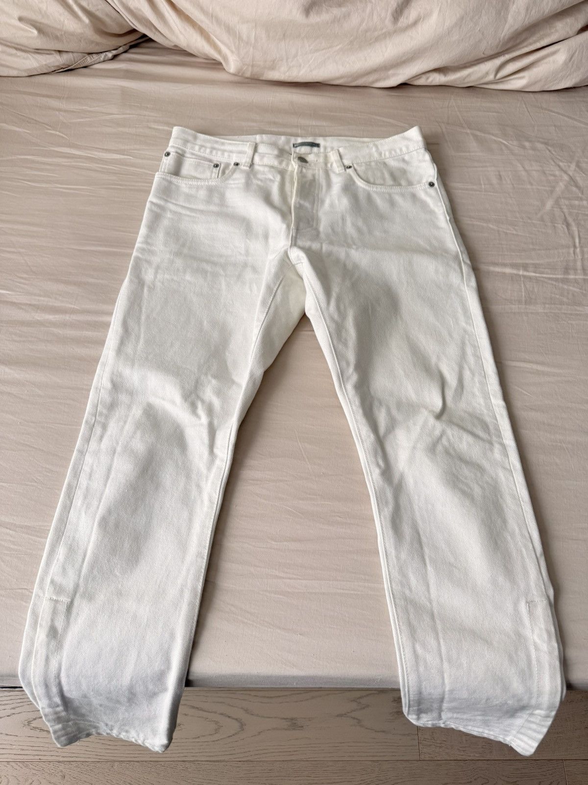 Dior × Sacai Dior x sacai White Denim Pants Size US 30 / EU 46 - 1 Thumbnail