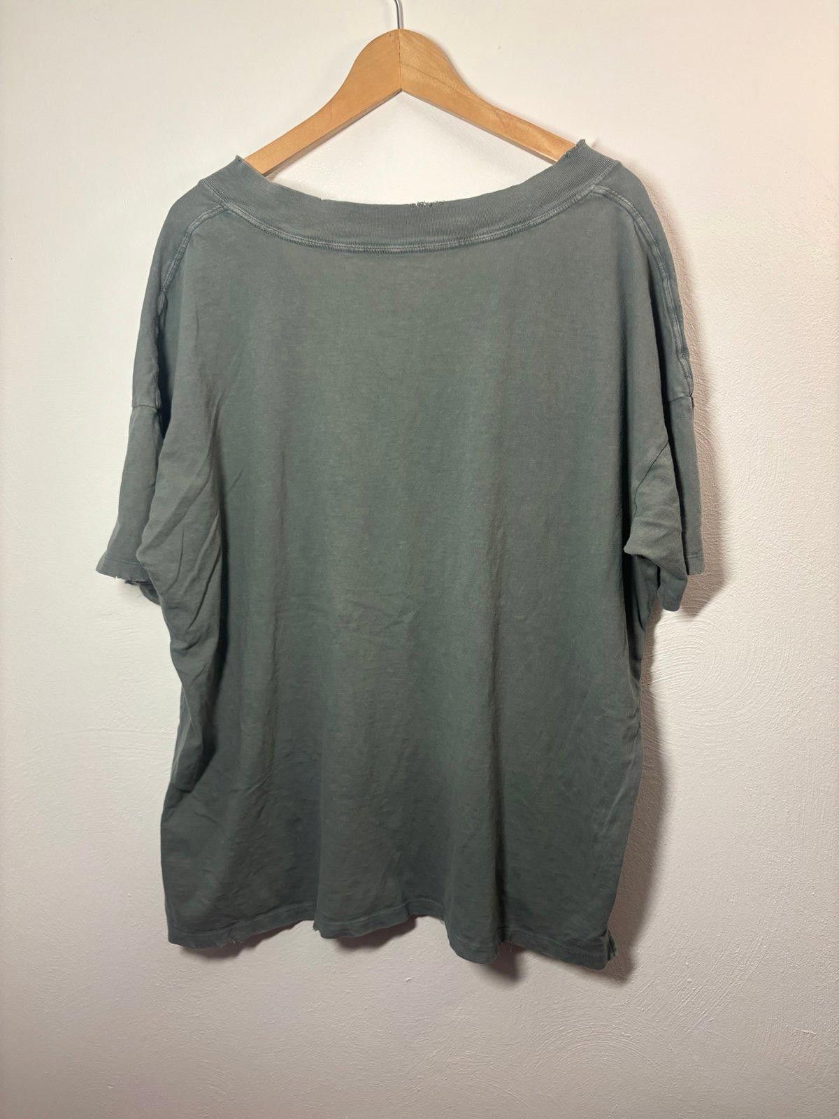 Other Aerie Oversized Distressed V-Neck Tee Size Large Size L / US 10 / IT 46 - 2 Thumbnail