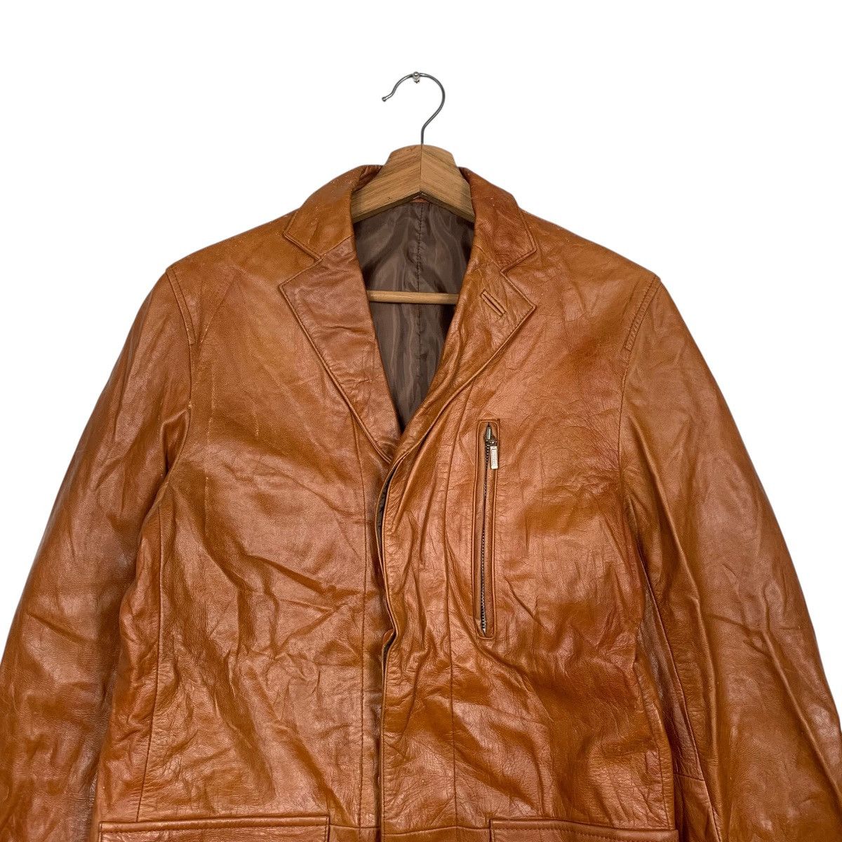 Japanese Brand Japanese Brand Onboard Leather Jacket Size US M / EU 48-50 / 2 - 2 Thumbnail