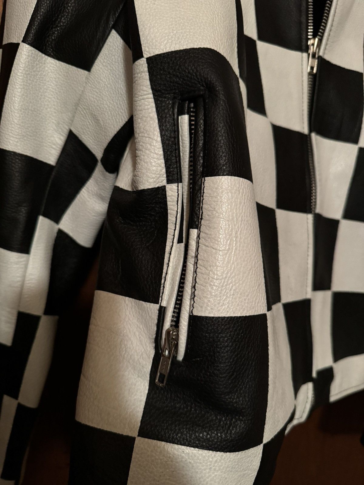 Ev Bravado E.V Bravado Checkerboard Leather Jacket Size US S / EU 44-46 / 1 - 4 Thumbnail