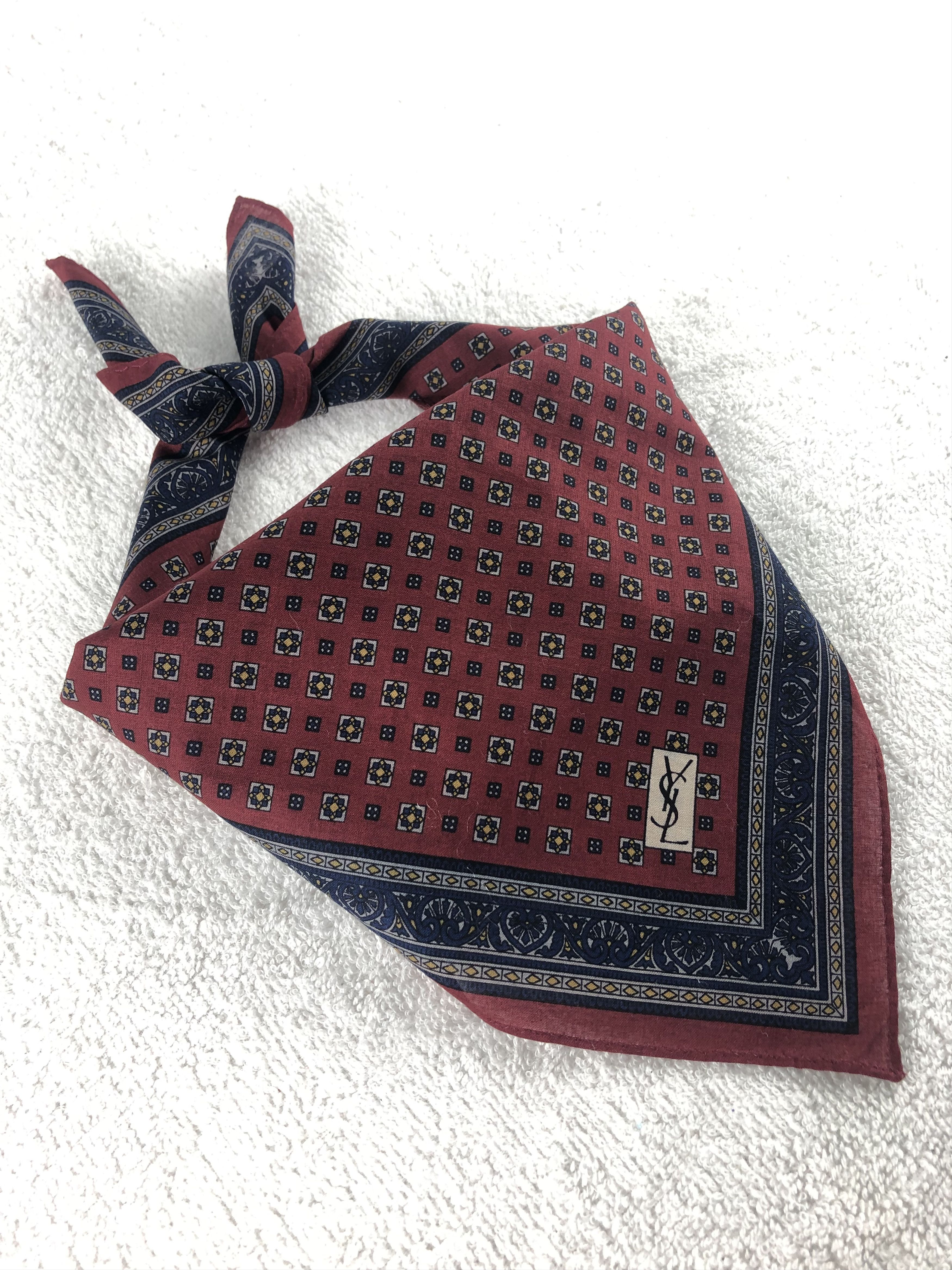 Vintage Yves Saint Laurent Handkerchief / Bandana / Neckerchief Size ONE SIZE - 2 Thumbnail
