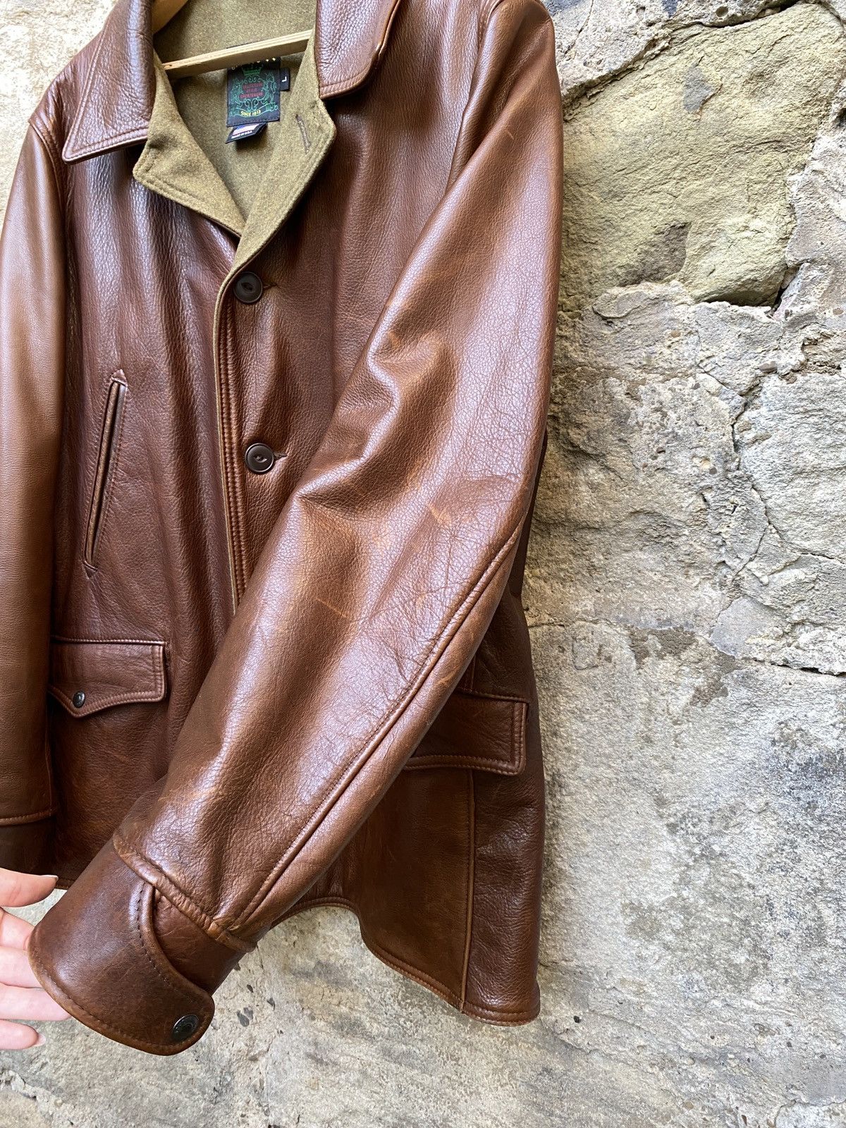 Schott Schott 569 Car Coat Cowhide Leather Jacket Size US L / EU 52-54 / 3 - 3 Thumbnail