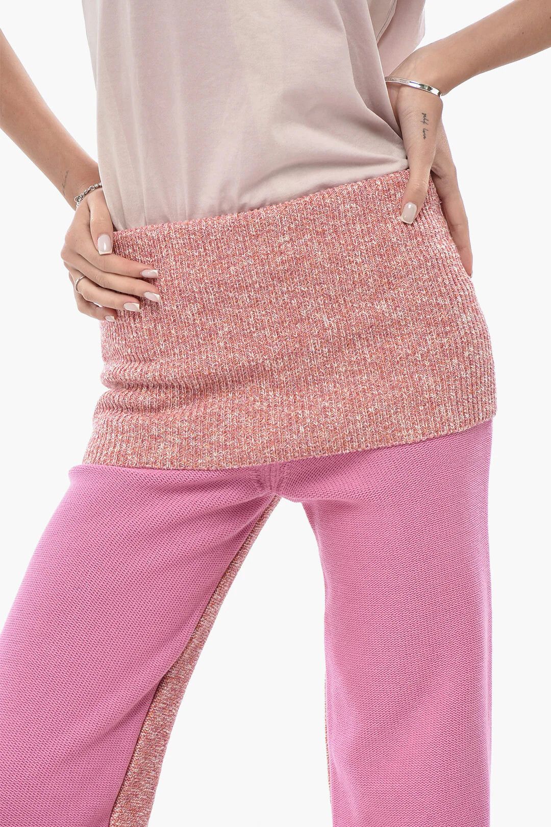 Off-White og1mm0426 Knit Pant in Pink Size 27" / US 4 / IT 40 - 3 Thumbnail