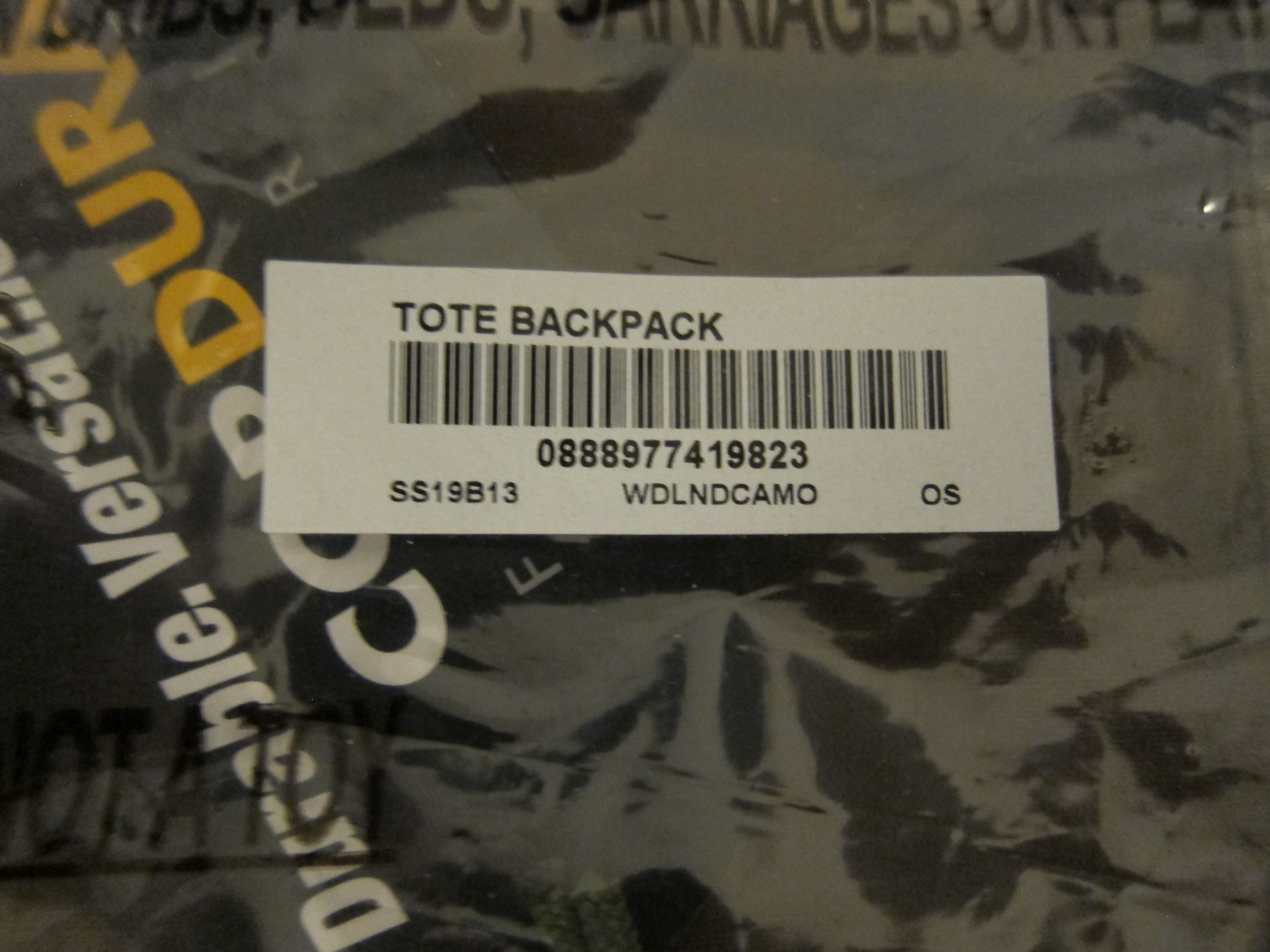 Supreme Supreme Tote Backpack Woodland Camo SS19 Size ONE SIZE - 2 Thumbnail