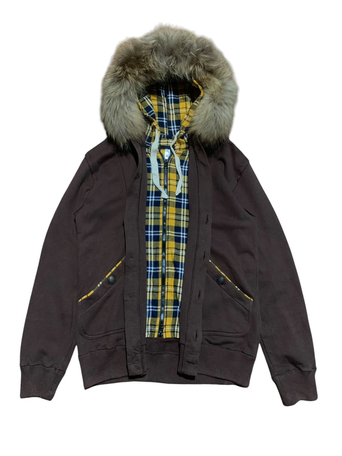 Japanese Brand × Vintage Y2k drift rage double layer fur hoodie removable Size US M / EU 48-50 / 2 - 1 Thumbnail