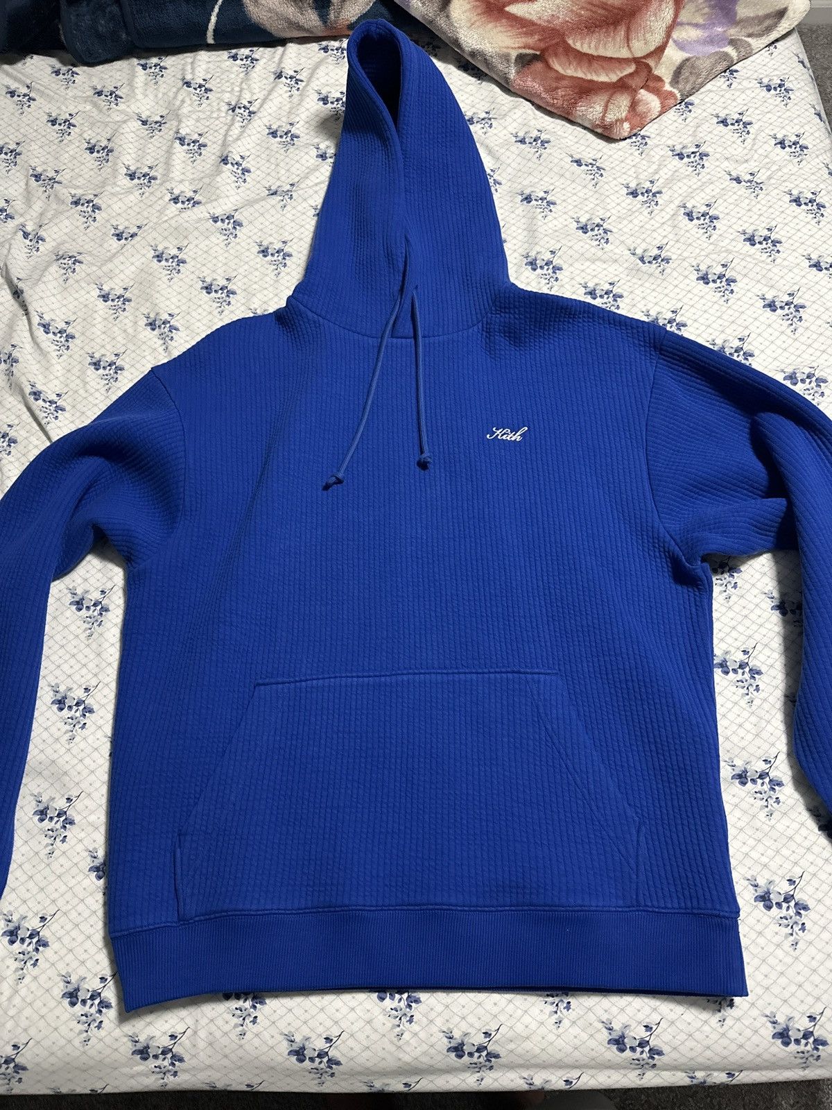 Kith KITH STRIPED INTERLOCK WILLIAMS III HOODIE - CYCLONE