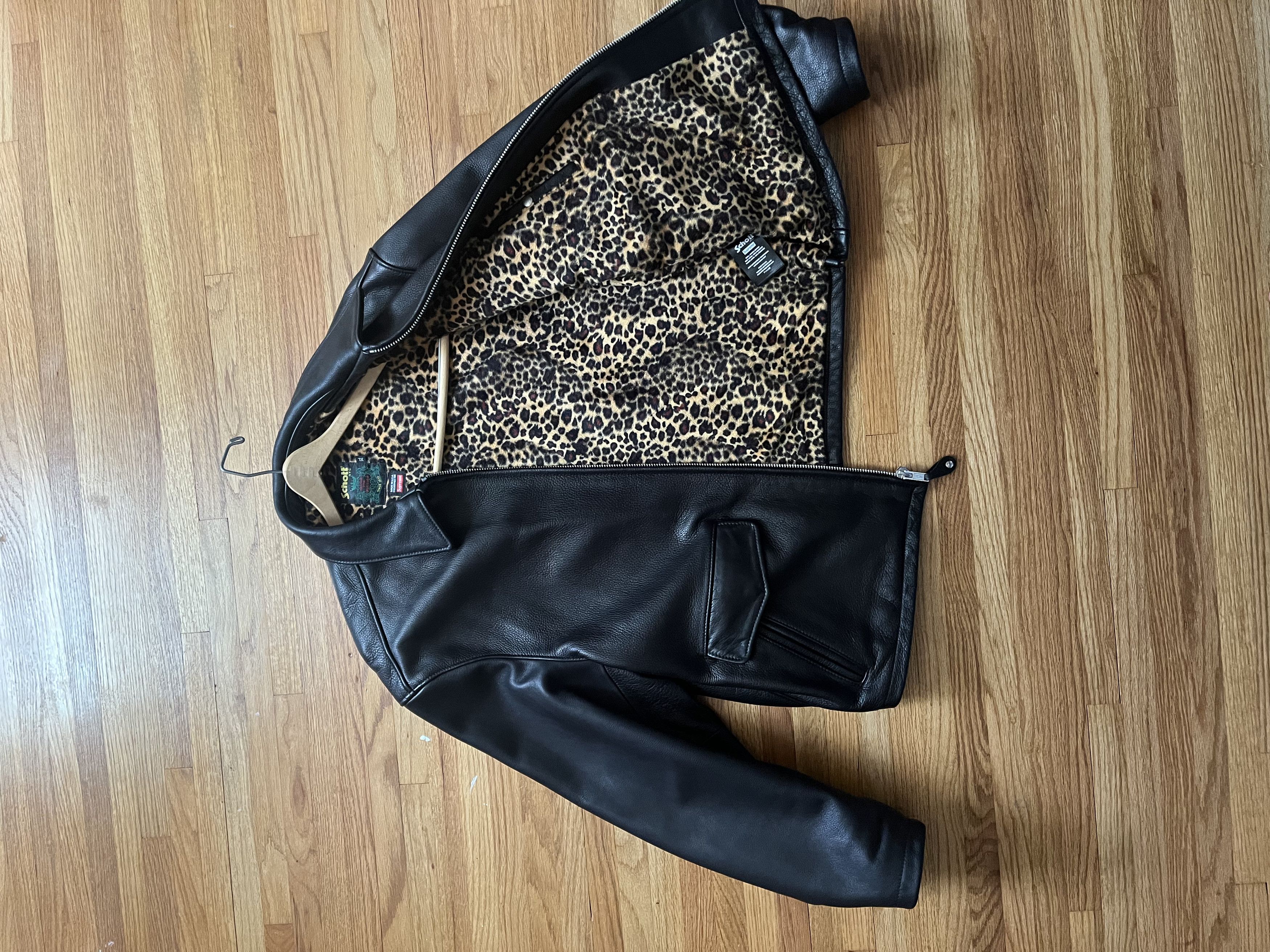 Supreme®/Schott® Leather Racer Jacket is available for purchase on 