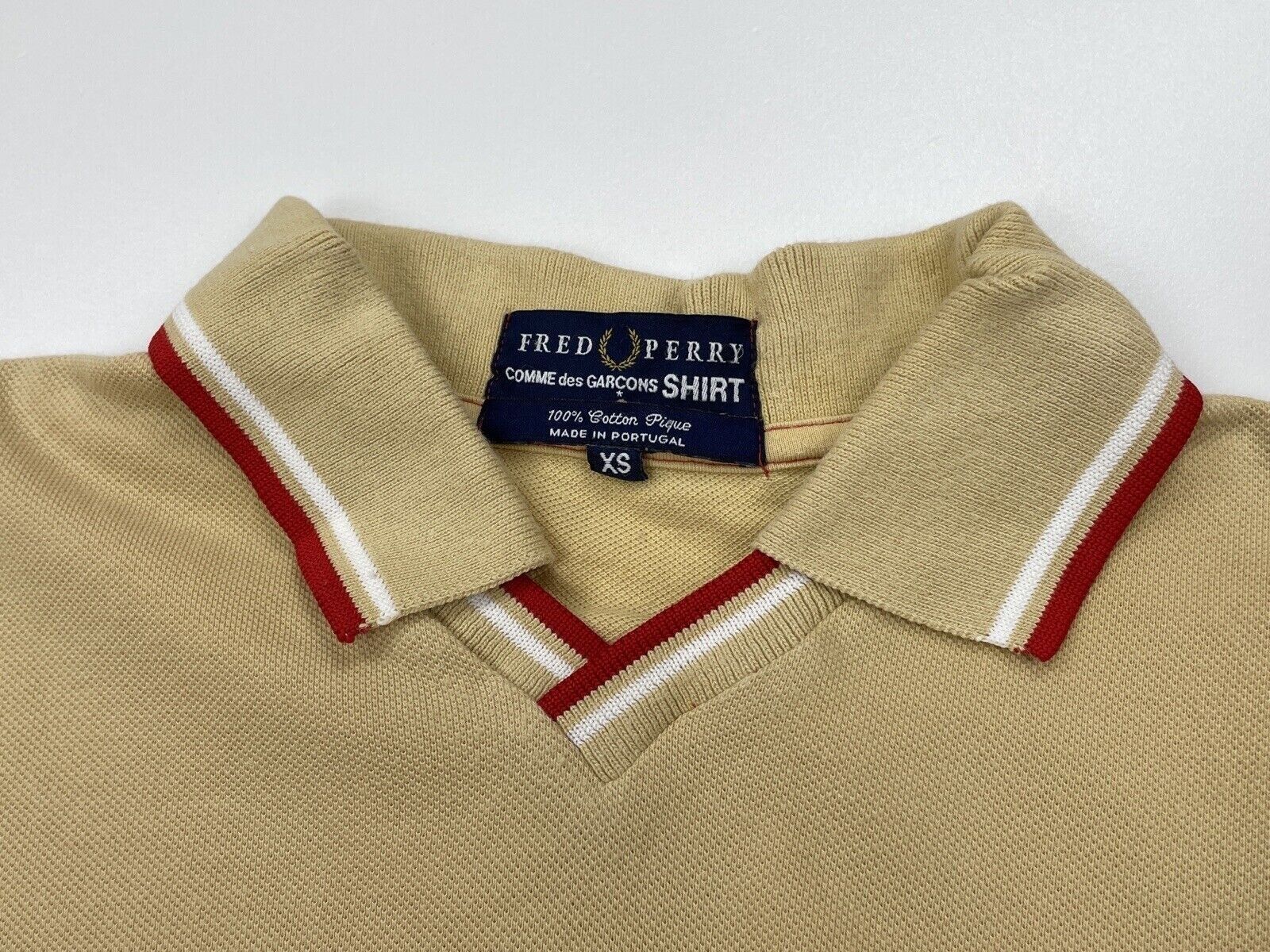 Comme des Garcons SHIRT × Fred Perry FRED PERRY x COMME DES GARCONS SHIRT POLO MENS SAND size XS Size US XS / EU 42 / 0 - 9 Thumbnail