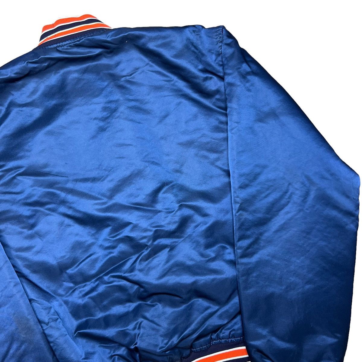 NCAA × Starter × Vintage Vintage 80s NCAA Fighting Illini Starter Satin Bomber Jacket Size US L / EU 52-54 / 3 - 21 Thumbnail