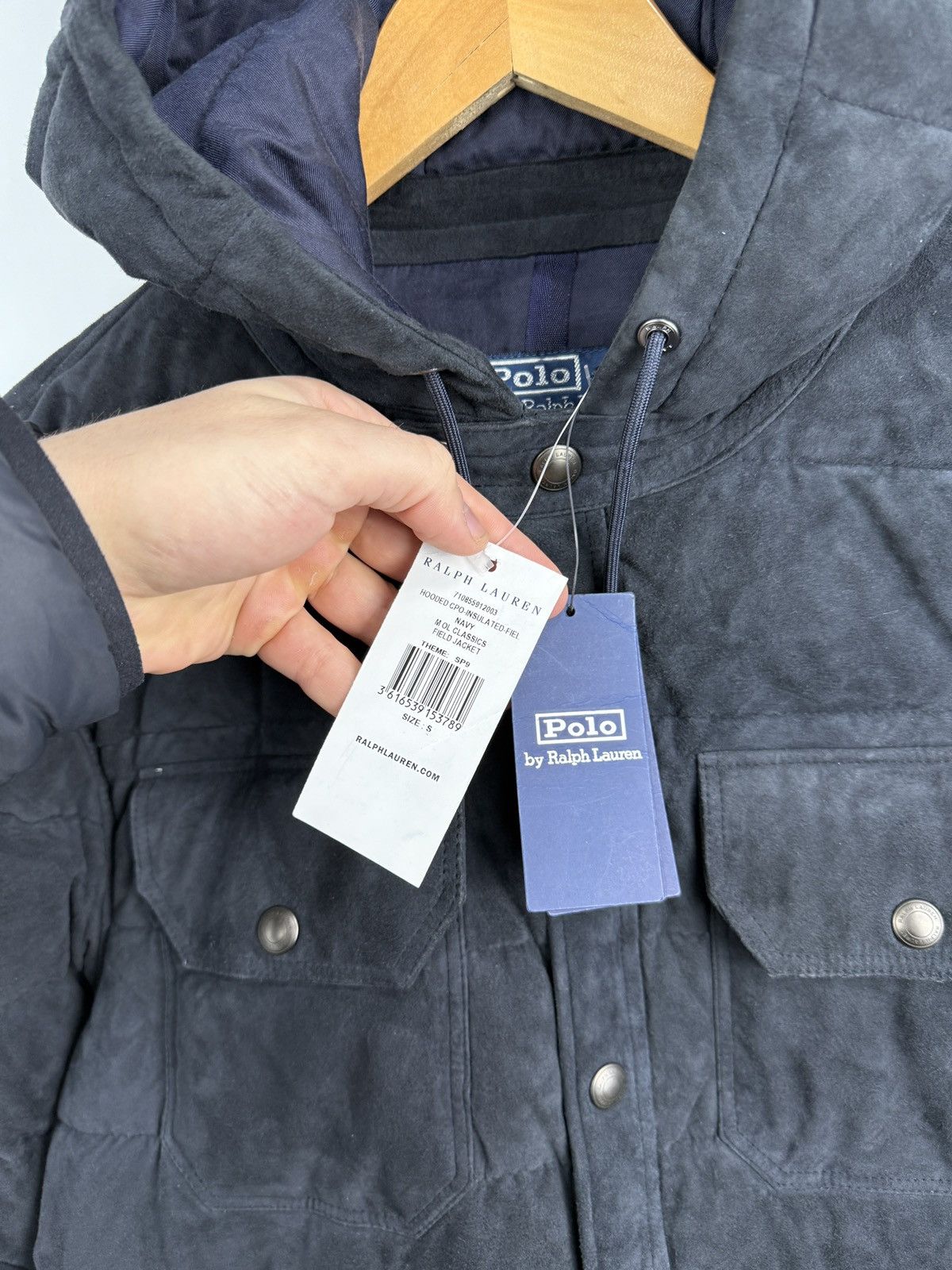 Polo Ralph Lauren 🇺🇸 NEW❗️Ralph Lauren Polo Quilted Suede Hooded Jacket Size US S / EU 44-46 / 1 - 11 Thumbnail