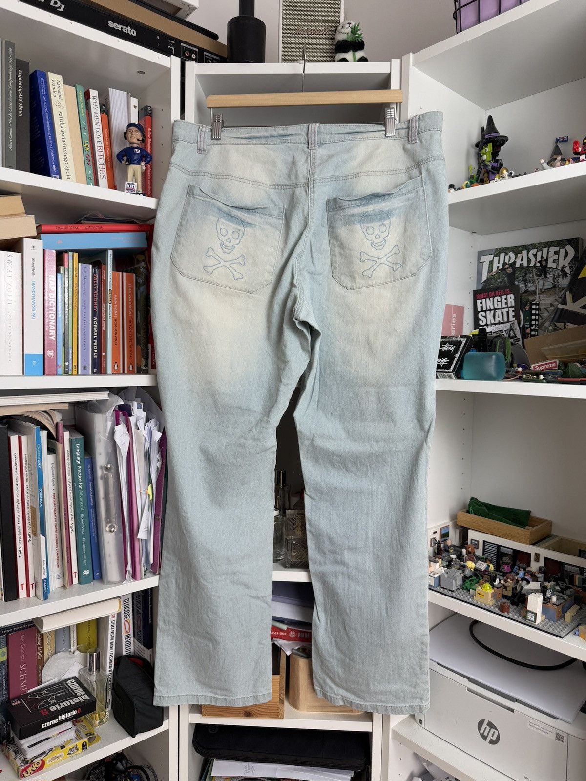 Japanese Brand Vintage y2k avantgarde style skull logo denim pants 36 opium Size US 36 / EU 52 - 1 Thumbnail