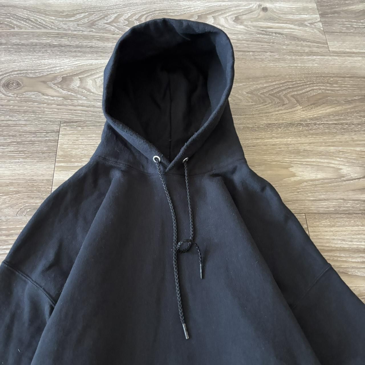 Vintage Crazy Vintage Y2K/2000s Black Blank Russell Style Pullover Hoodie! Size XL Size US XL / EU 56 / 4 - 2 Thumbnail