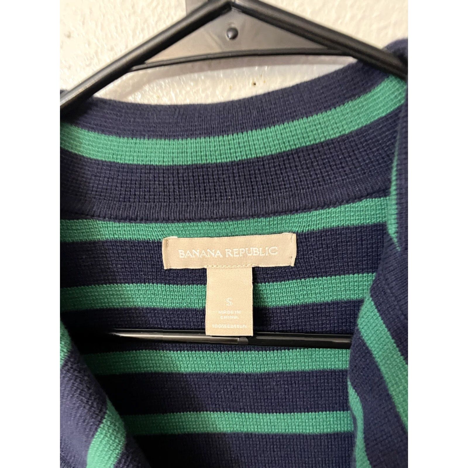 Banana Republic VINTAGE Banana Republic Cardigan Sweater Women Size Small Striped Blue/Green Size S / US 4 / IT 40 - 2 Thumbnail
