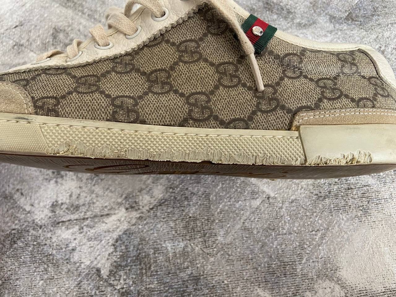 Gucci Gucci Monogram Print Leather Low Top Sneakers Size US 9 / EU 42 - 10 Thumbnail