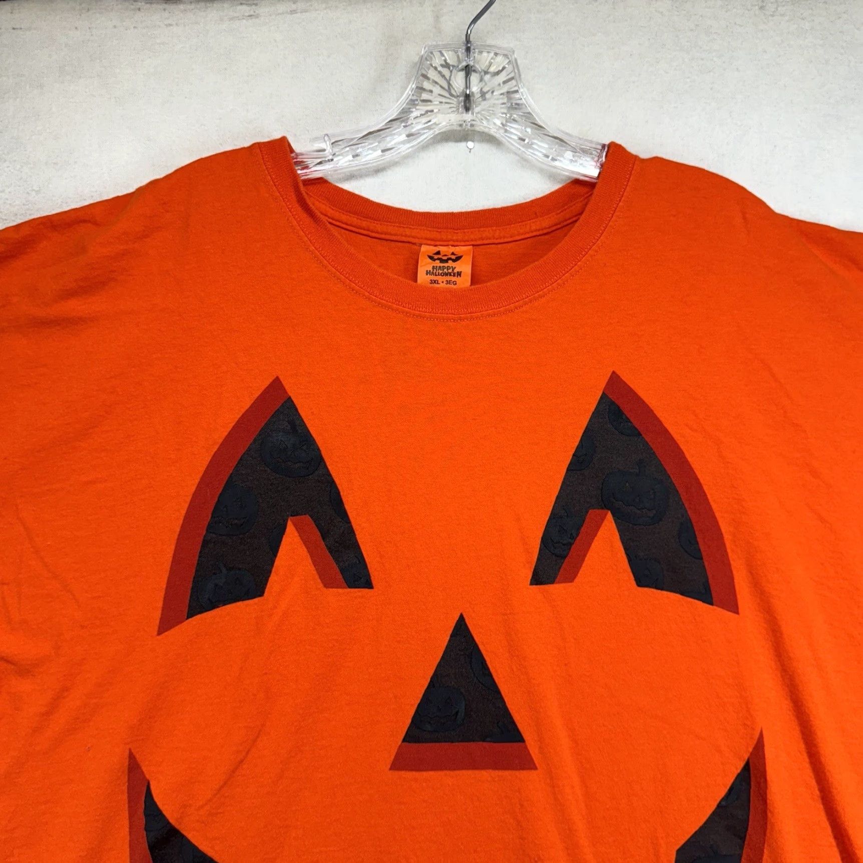 Vintage VINTAGE Happy Halloween Jack O Lantern T-Shirt Adult 3XL Orange Funny Halloween Mens Size US XXL / EU 58 / 5 - 4 Thumbnail