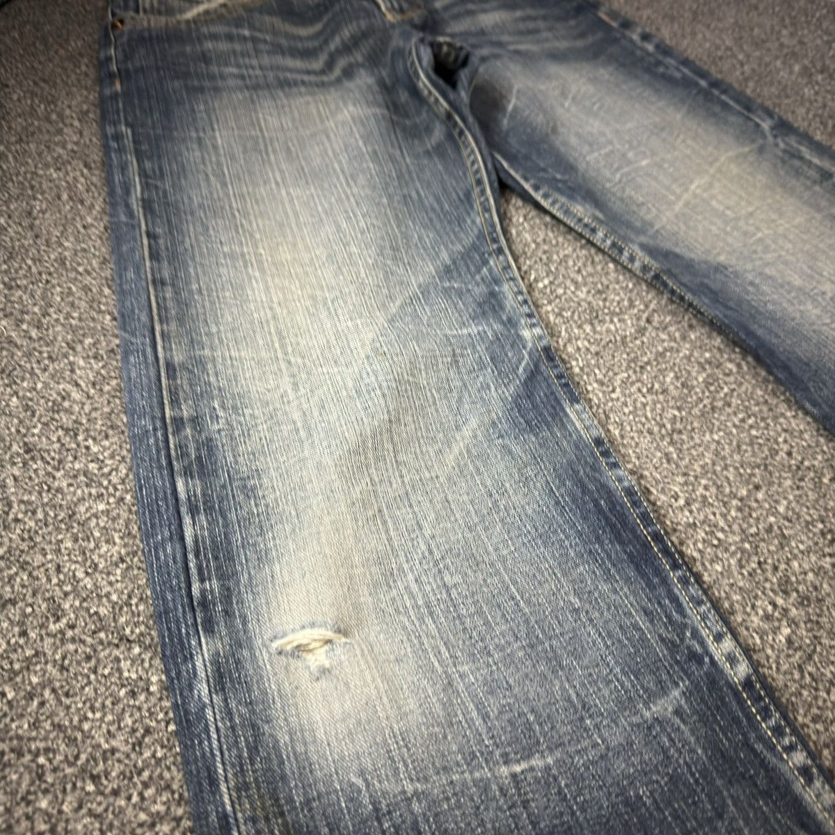 14th Addiction Vintage 2000 Y2K Boot There Clawmark Natural Denim Size US 29 - 7 Thumbnail