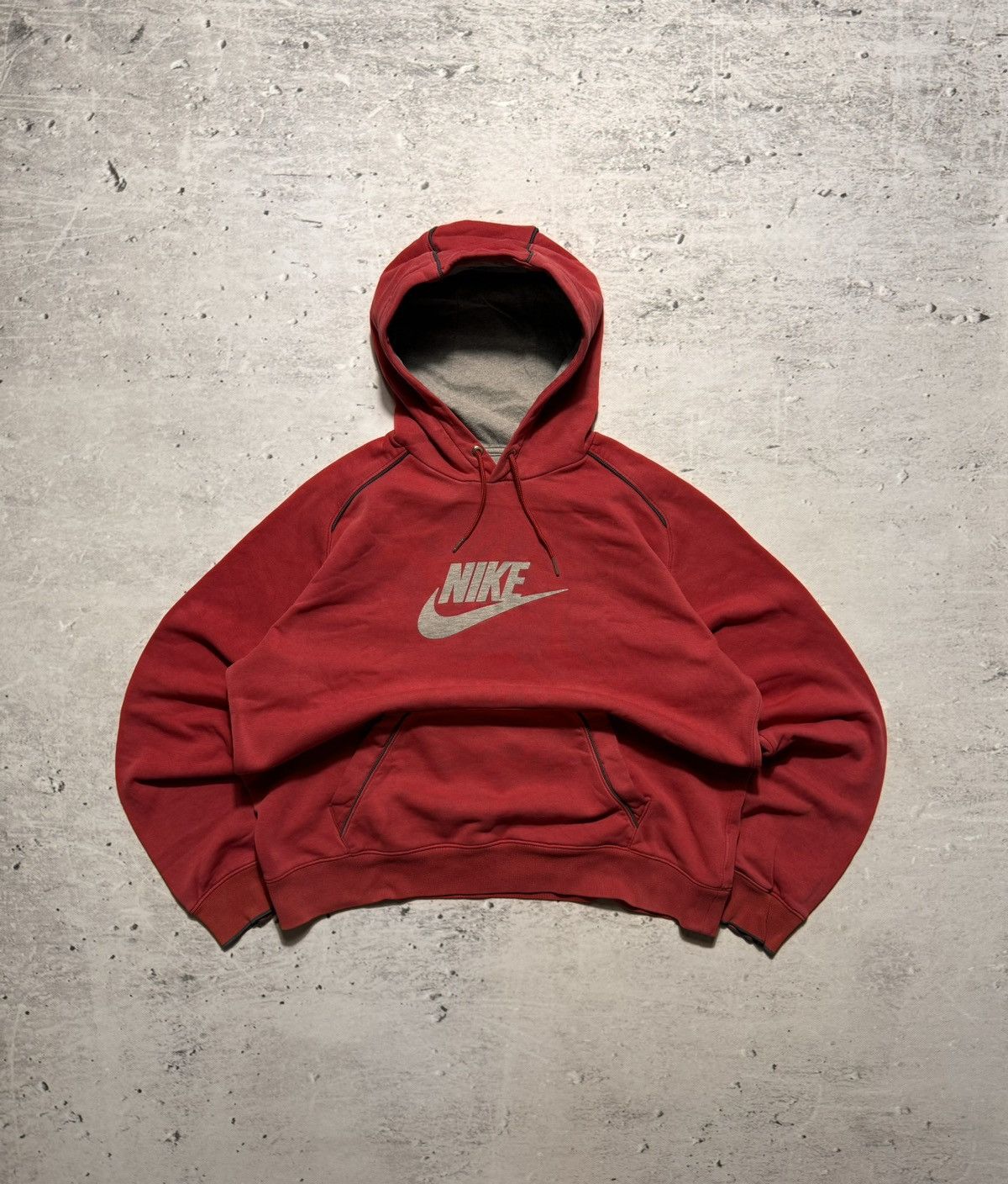 Nike × Vintage NIKE VINTAGE CENTER LOGO OVERSIZE BOXY HOODIE Size US L / EU 52-54 / 3 - 1 Thumbnail