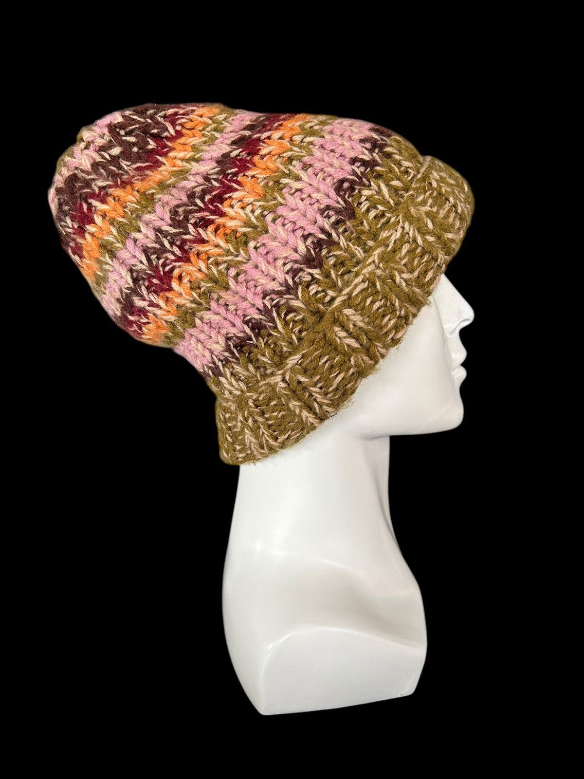 Japanese Brand × Kapital × Vintage Crochet Knitted Handmade Beanie Hats Rare ☠️☠️ Size ONE SIZE - 3 Thumbnail