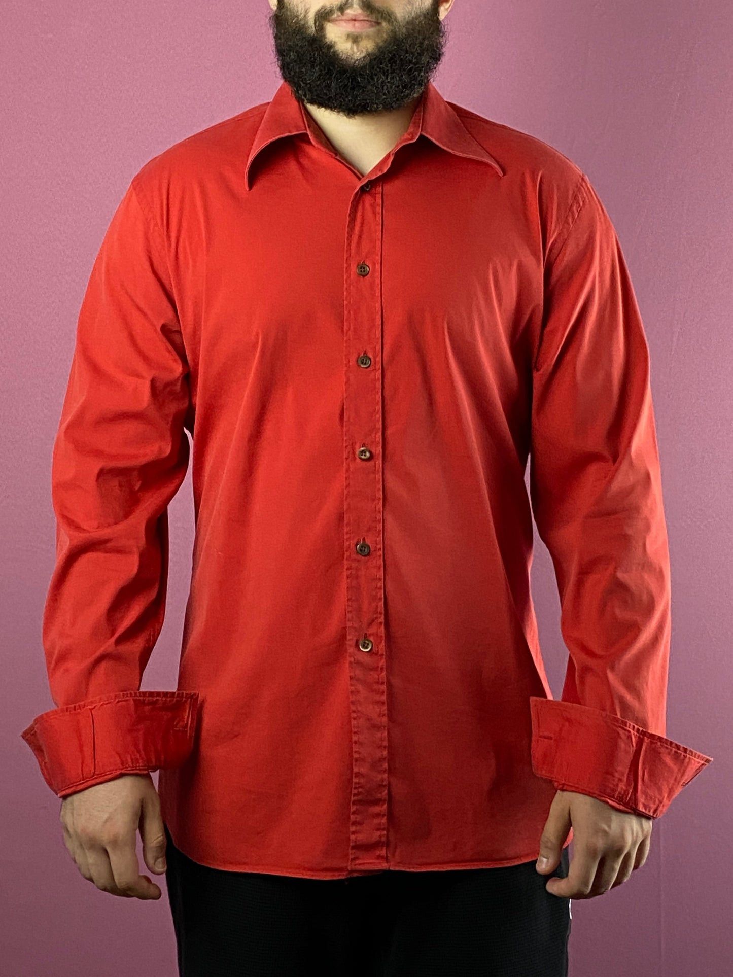 Prada × Vintage Prada Vintage Men's French Cuff Dress Shirt - L Size US L / EU 52-54 / 3 - 2 Thumbnail
