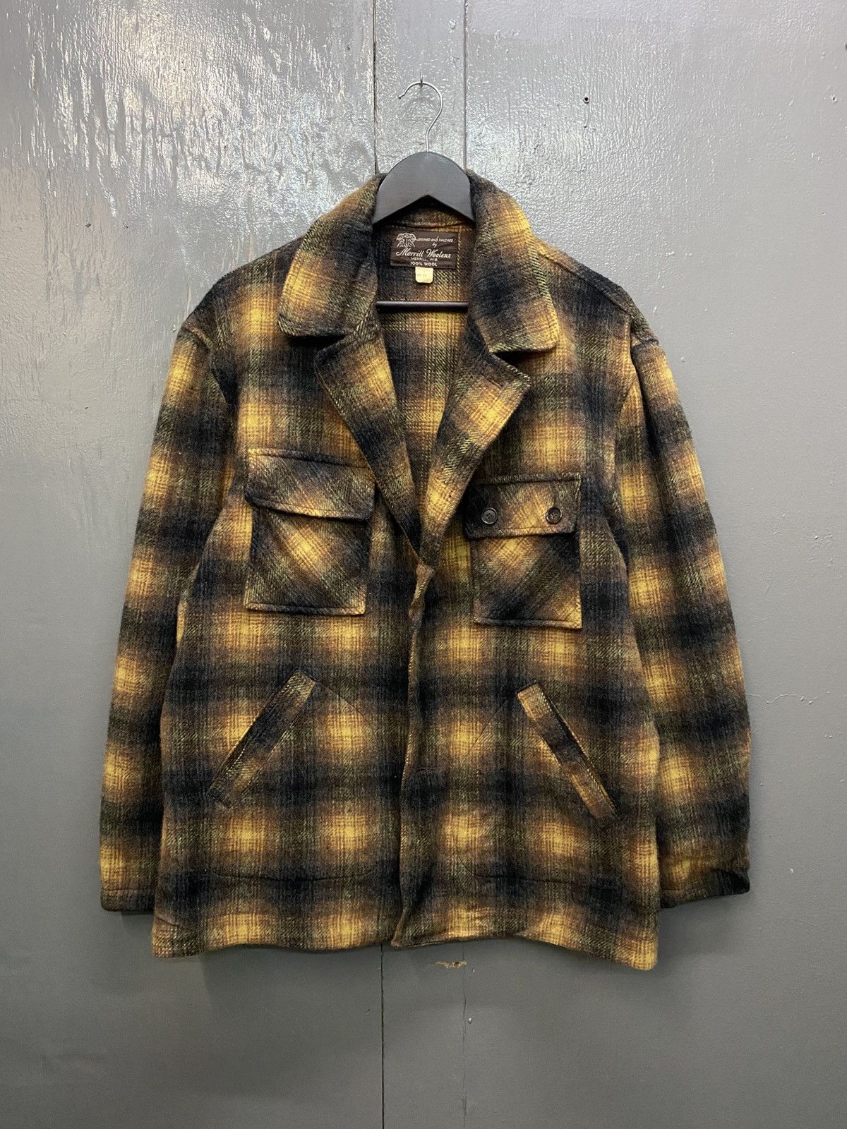 Vintage Vintage Merrill Woolen 100% Wool Plaid Tartan Jacket Size US XL / EU 56 / 4 - 1 Thumbnail