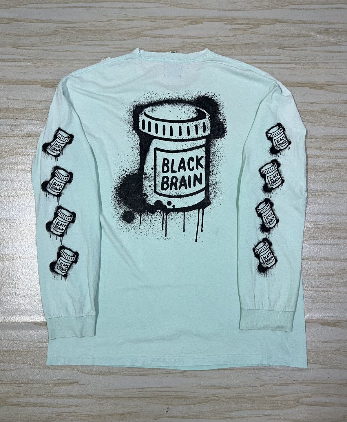 Other Black Brain Dripped Long Sleeve Shirt Size US XL / EU 56 / 4 - 7 Thumbnail