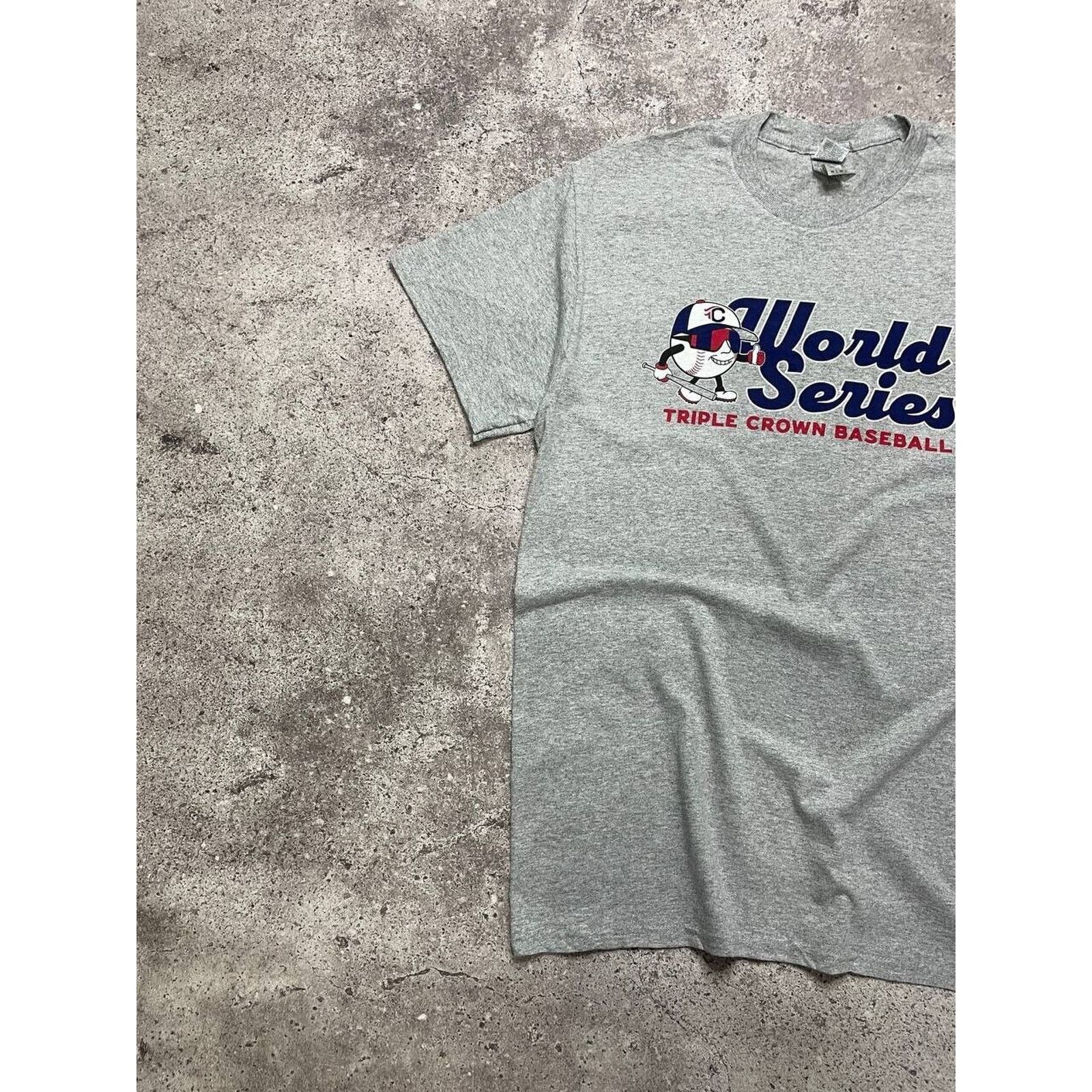 Other Vintage Triple Crown Baseball T-Shirt Gray World Series Tee Size US M / EU 48-50 / 2 - 2 Thumbnail
