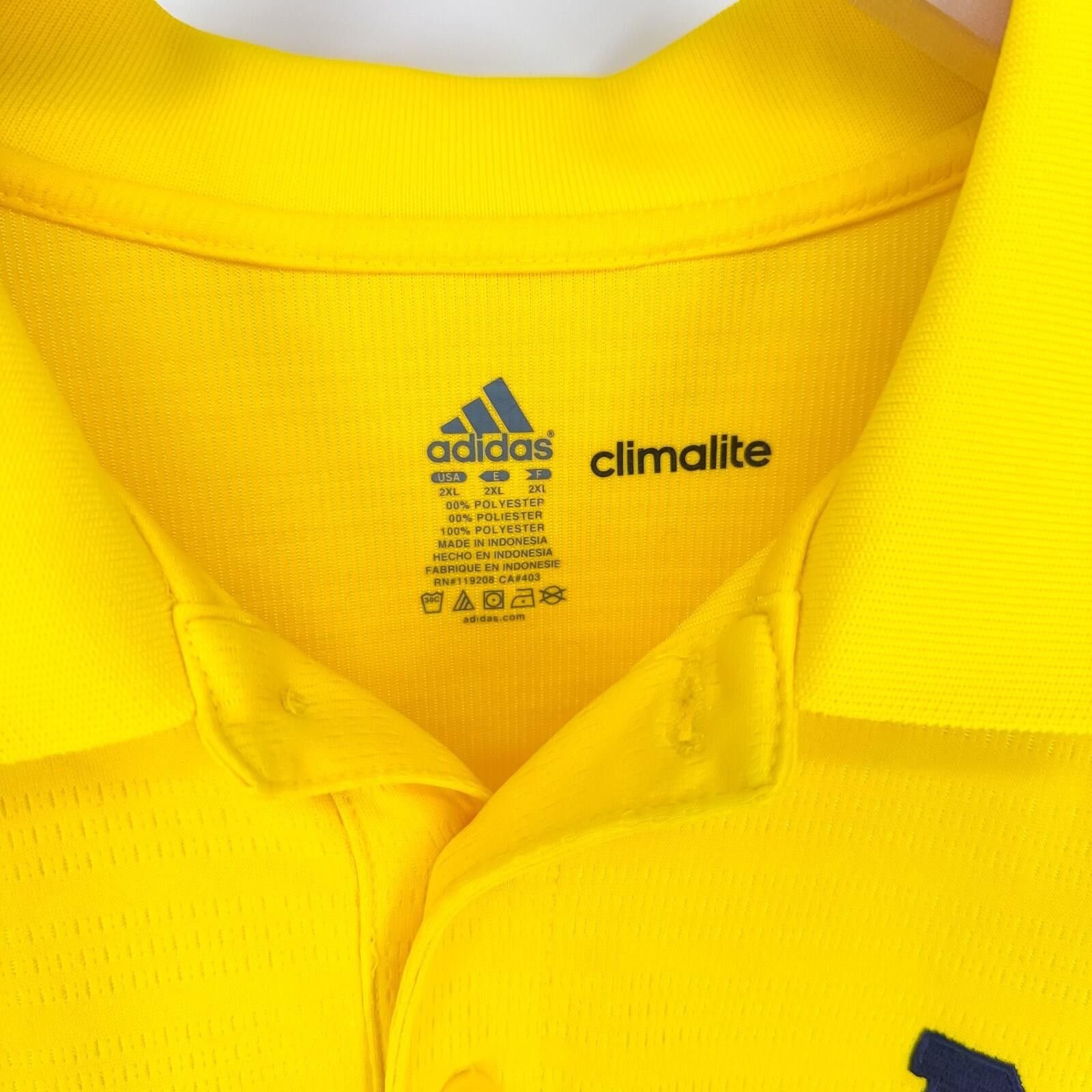 Adidas Michigan Wolverines Polo Shirt Yellow Antigua NCAA Mens XXL Size US XXL / EU 58 / 5 - 3 Thumbnail