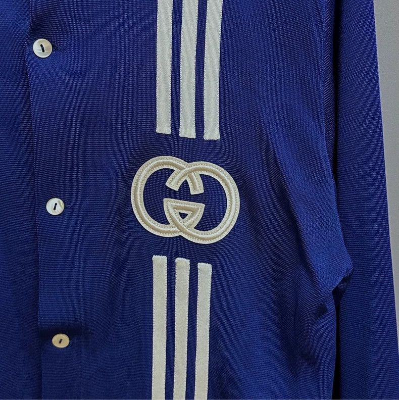 Gucci Gucci Striped logo shirt jacket 2501-Nextarrow Size US L / EU 52-54 / 3 - 3 Thumbnail