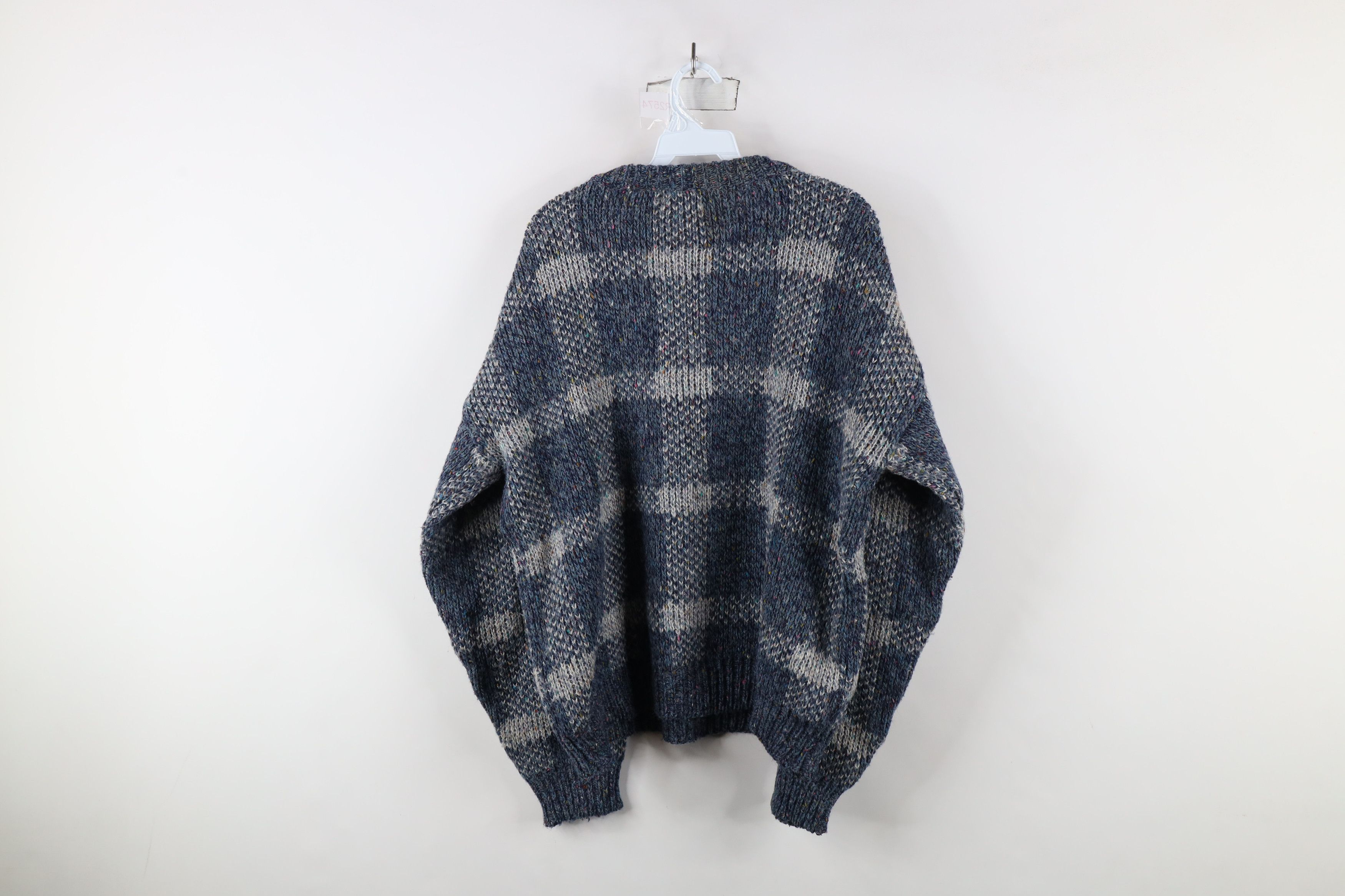 Vintage Vintage 90s Streetwear Wool Blend Knit Rainbow Fleck Sweater Size US XL / EU 56 / 4 - 6 Thumbnail