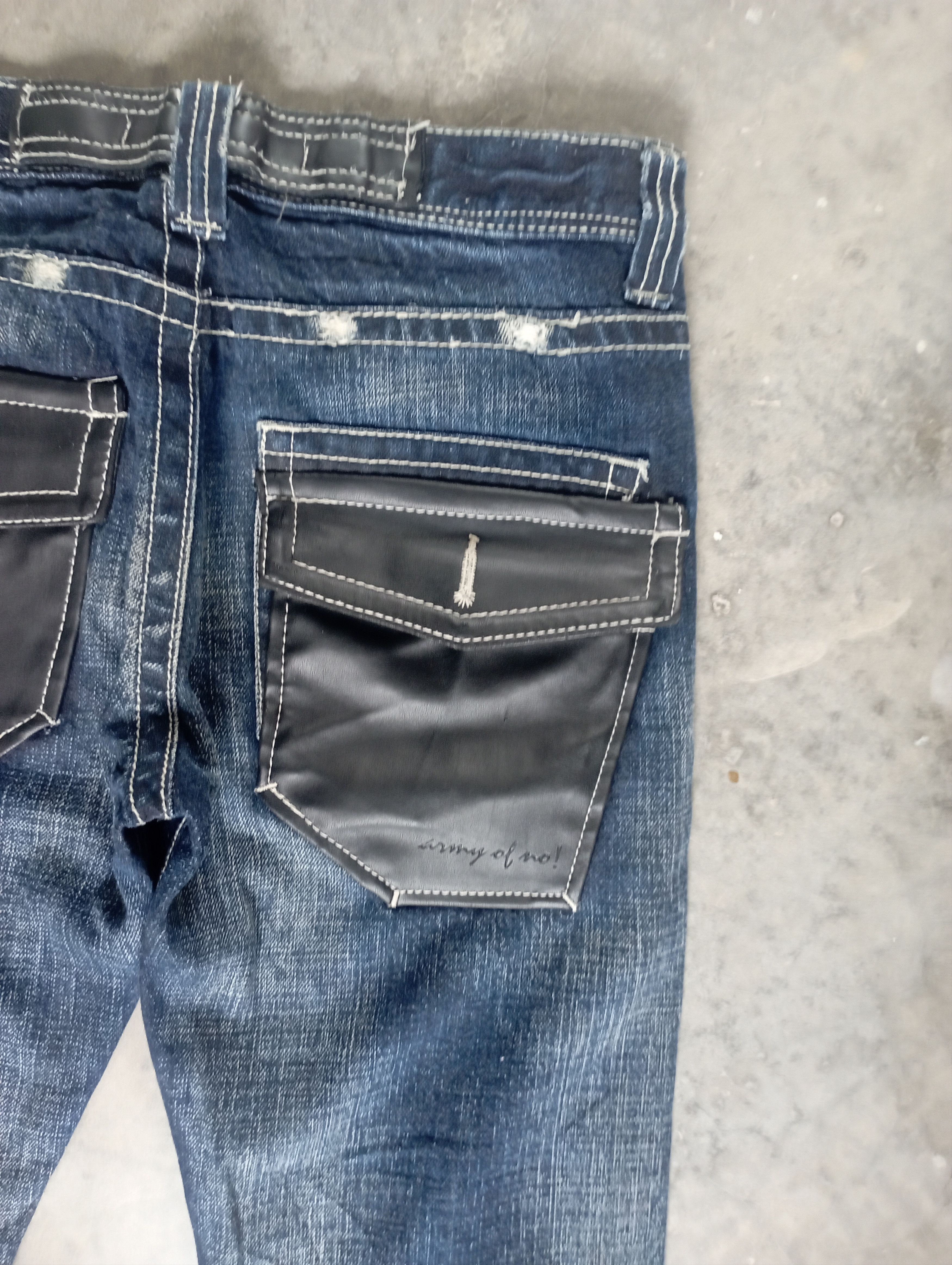 Tornado Mart Avantgarde Jeans + Leather Japanese Army Of Mo! Jeans Size US 30 / EU 46 - 15 Thumbnail