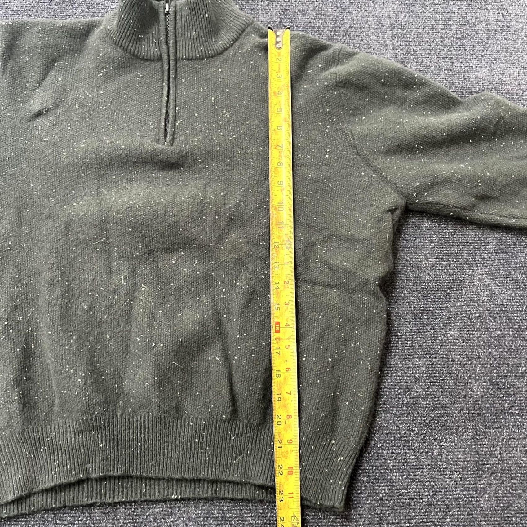 Jos. A. Bank Jos A Bank Sweater Mens Medium Green Lambswool Quarter Zip Mock Neck Pullover Size US M / EU 48-50 / 2 - 5 Thumbnail