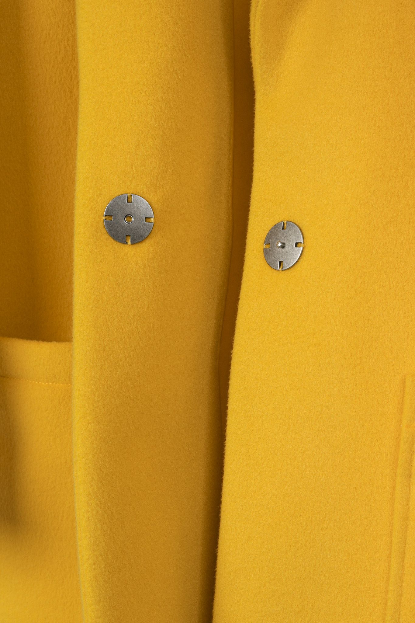 Other Something Navy Yellow Felt Patch-Pocket Over Coat Size XL / US 12-14 / IT 48-50 - 9 Thumbnail