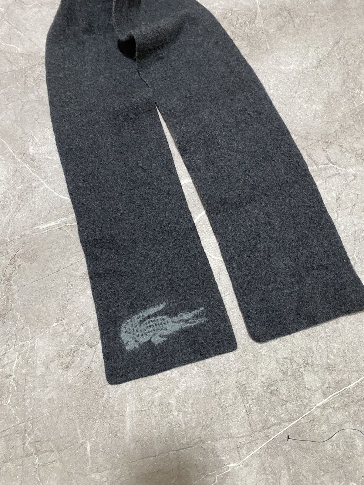 Lacoste Vintage Y2K Lacoste Two Sides Scarf Black/Gray OS Size ONE SIZE - 4 Thumbnail
