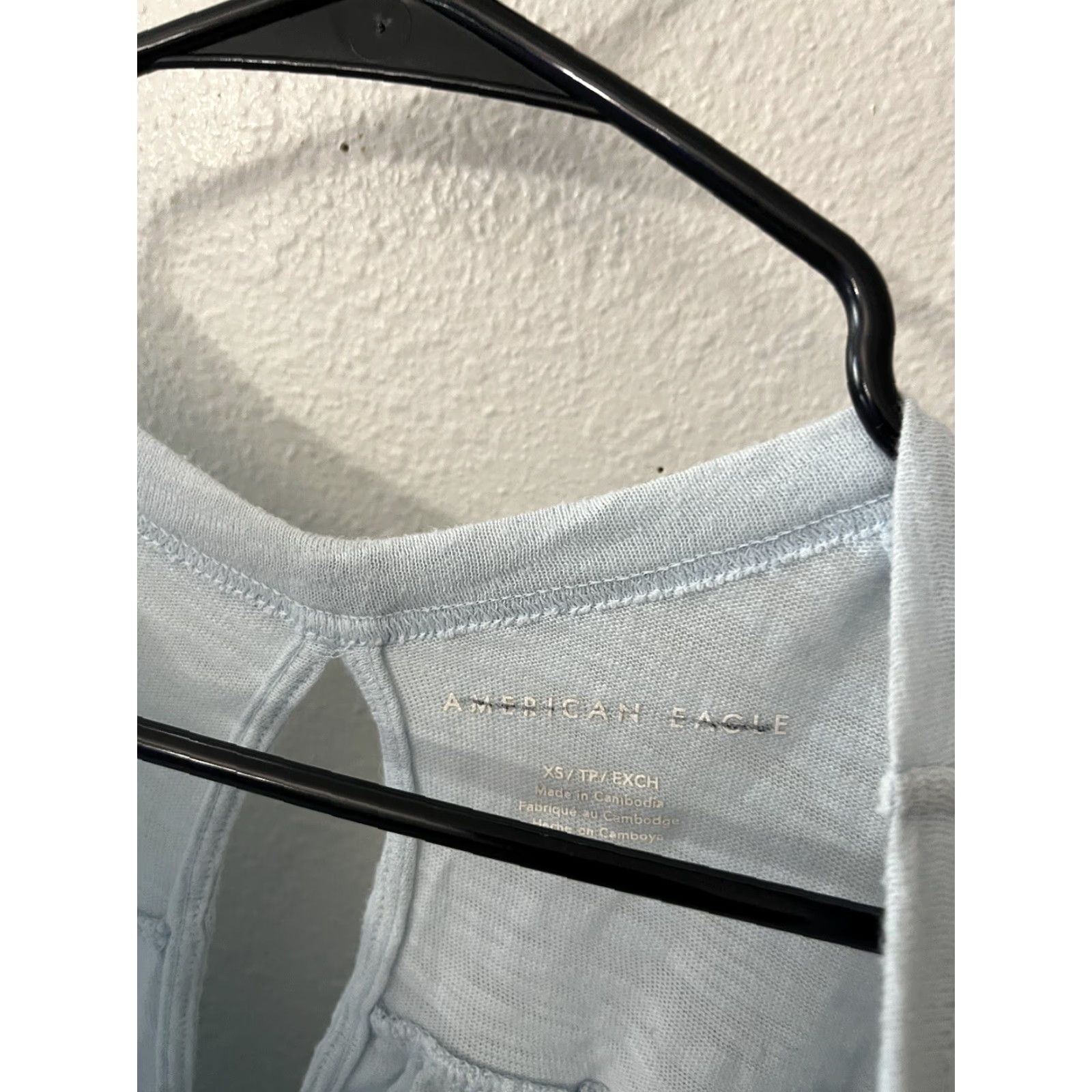American Eagle Outfitters American Eagle Outfitters Shirt Womens XS Light Blue Short Sleeve Back Keyhole Regular Size XS Blue All Seasons Casual Womens Shirt Size XS / US 0-2 / IT 36-38 - 3 Thumbnail