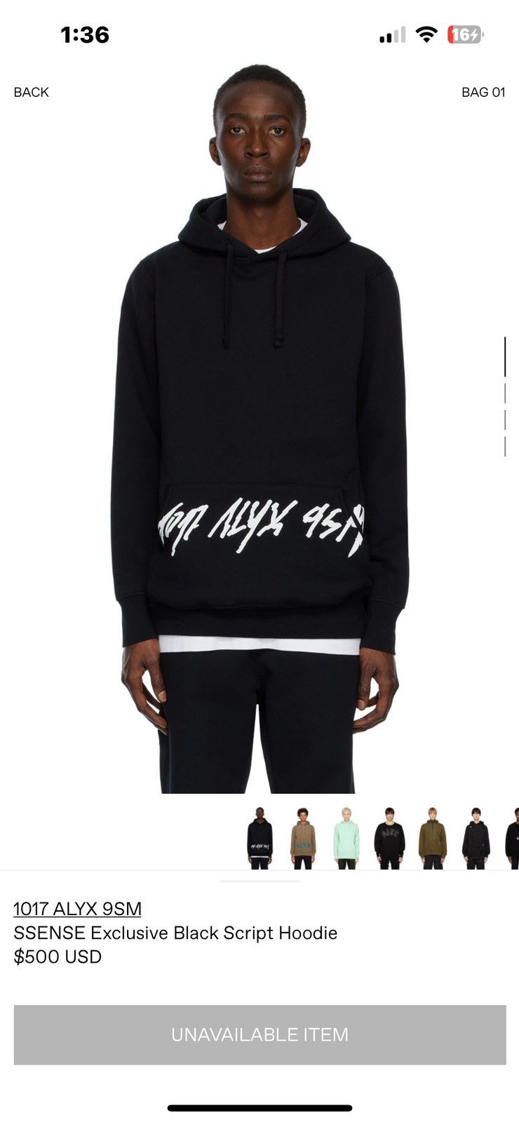 1017 ALYX 9SM 1017 Alyx 9SM Hoodie Black Size Large Size US L / EU 52-54 / 3 - 11 Thumbnail