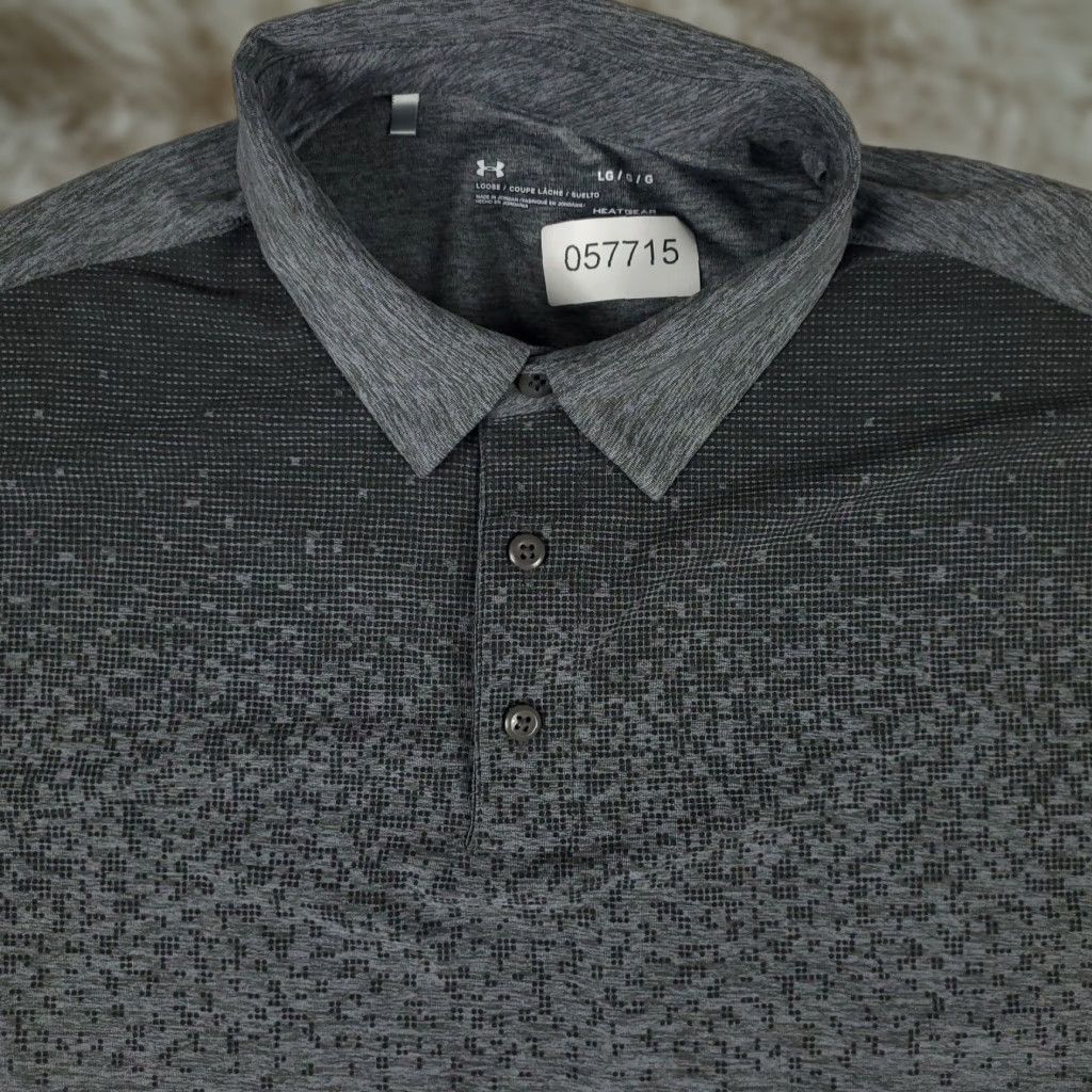 Under Armour Under Armour Polo Shirt Mens L Gray Solid Short Sleeve Collared Button Logo Golf Casual Activewear Size US L / EU 52-54 / 3 - 1 Thumbnail