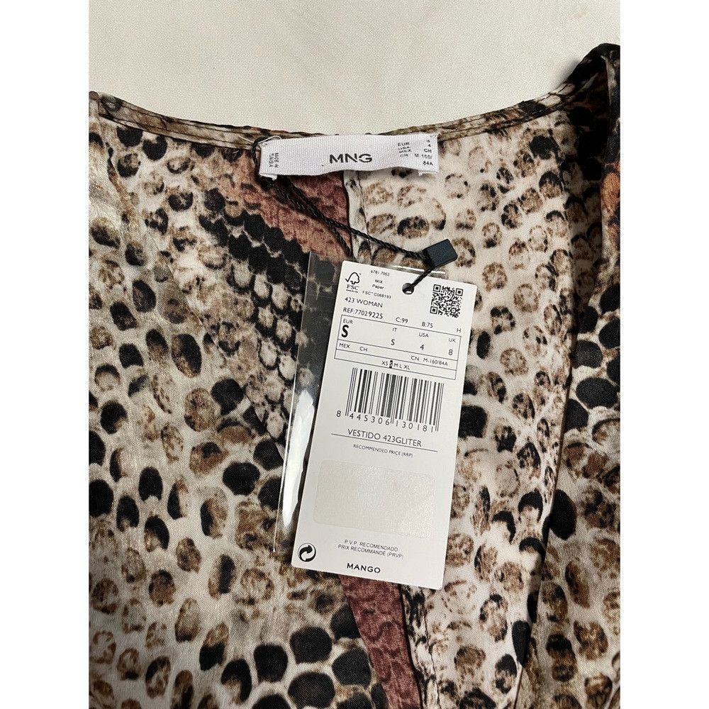Mango NWT New $99 Mango MNG Snake Print Gown Midi Dress Size S Size S / US 4 / IT 40 - 7 Thumbnail